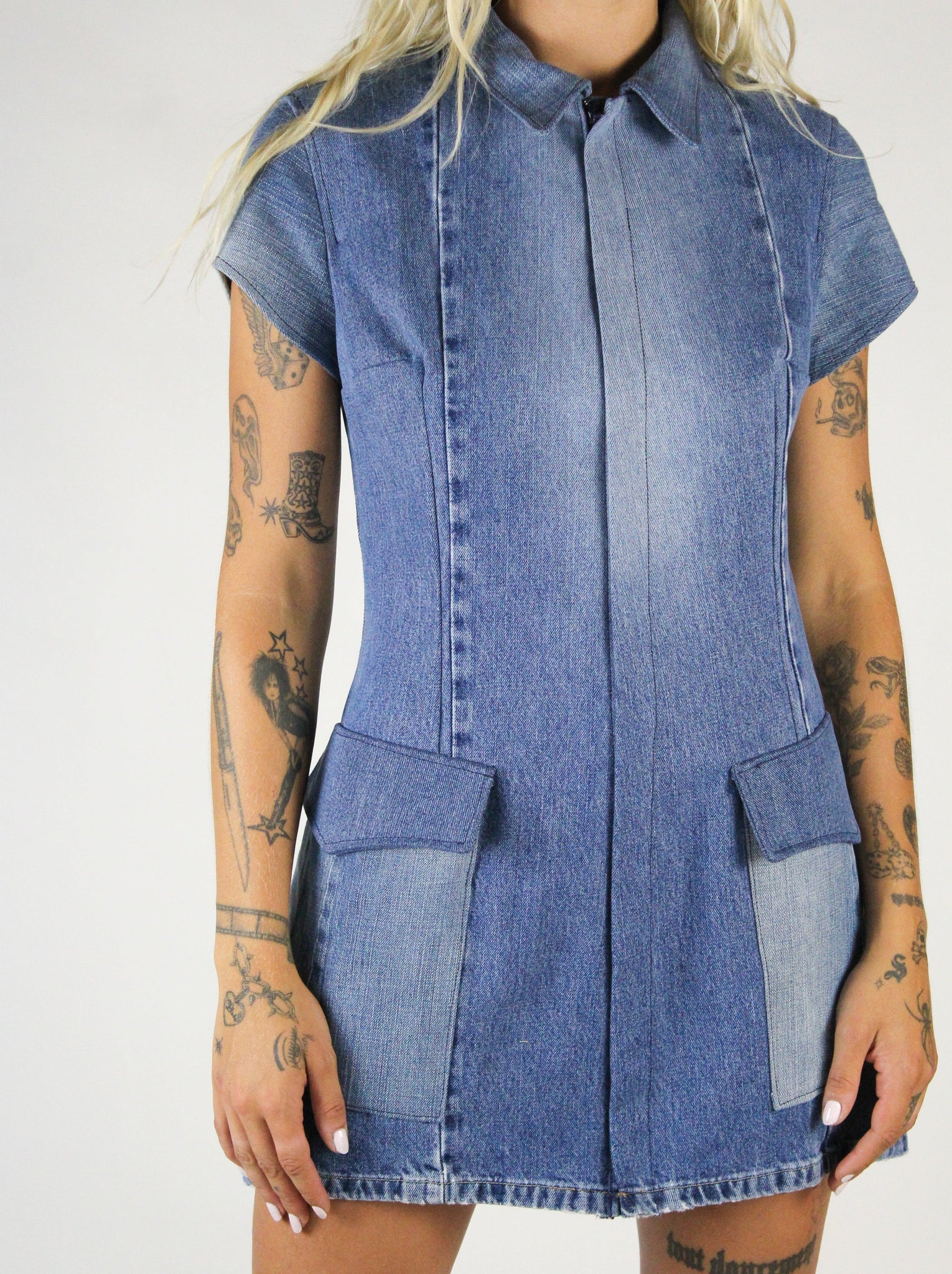 THE DENIM SHIFT DRESS