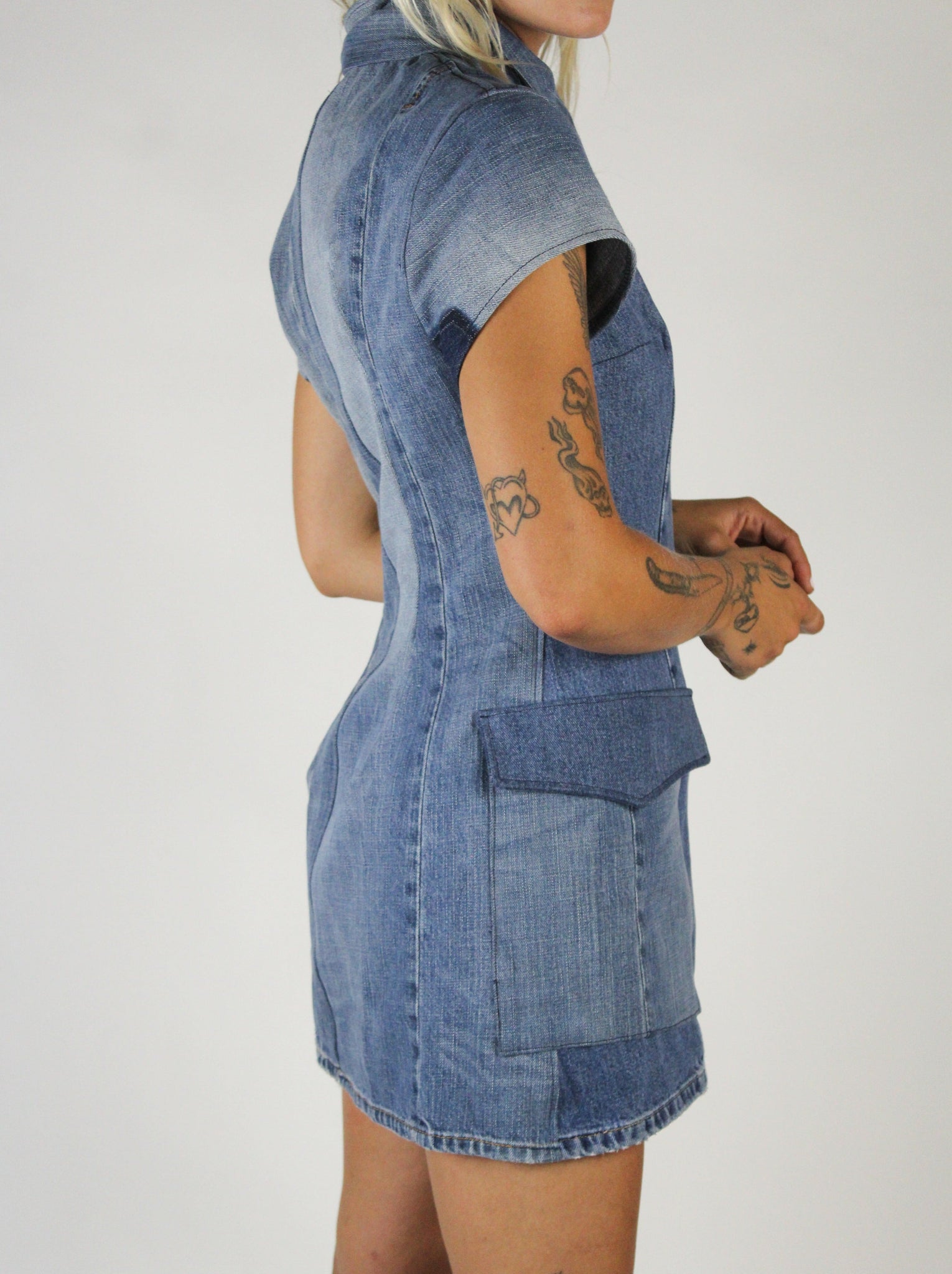 THE DENIM SHIFT DRESS