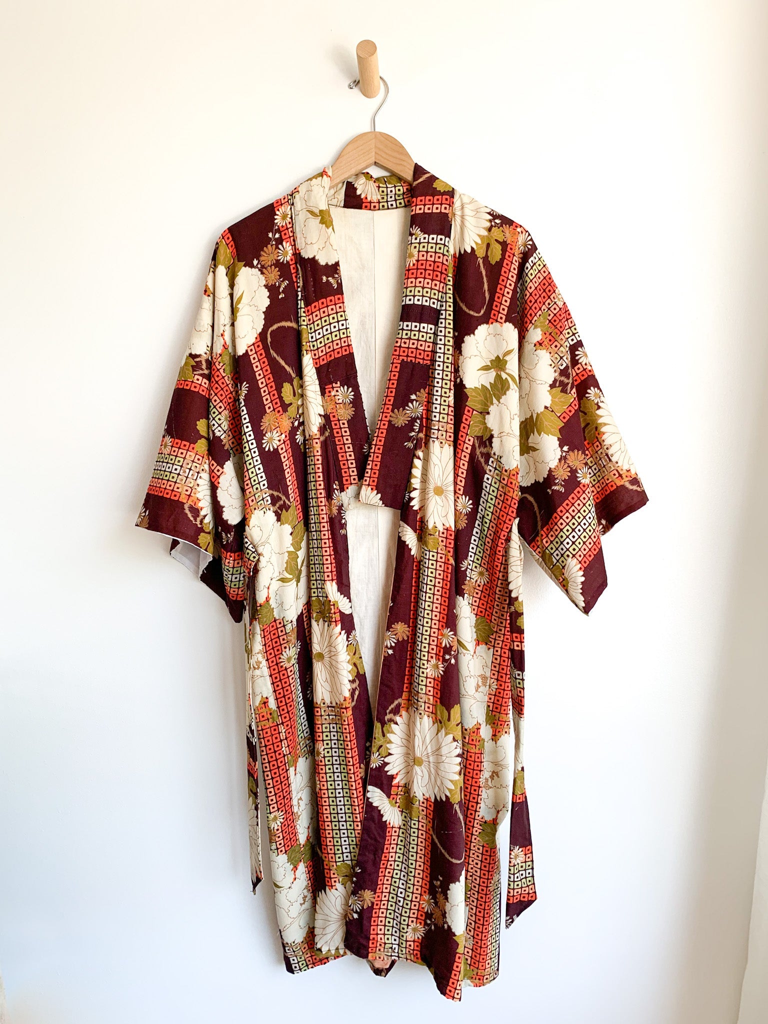 Bold Floral Wool Kimono