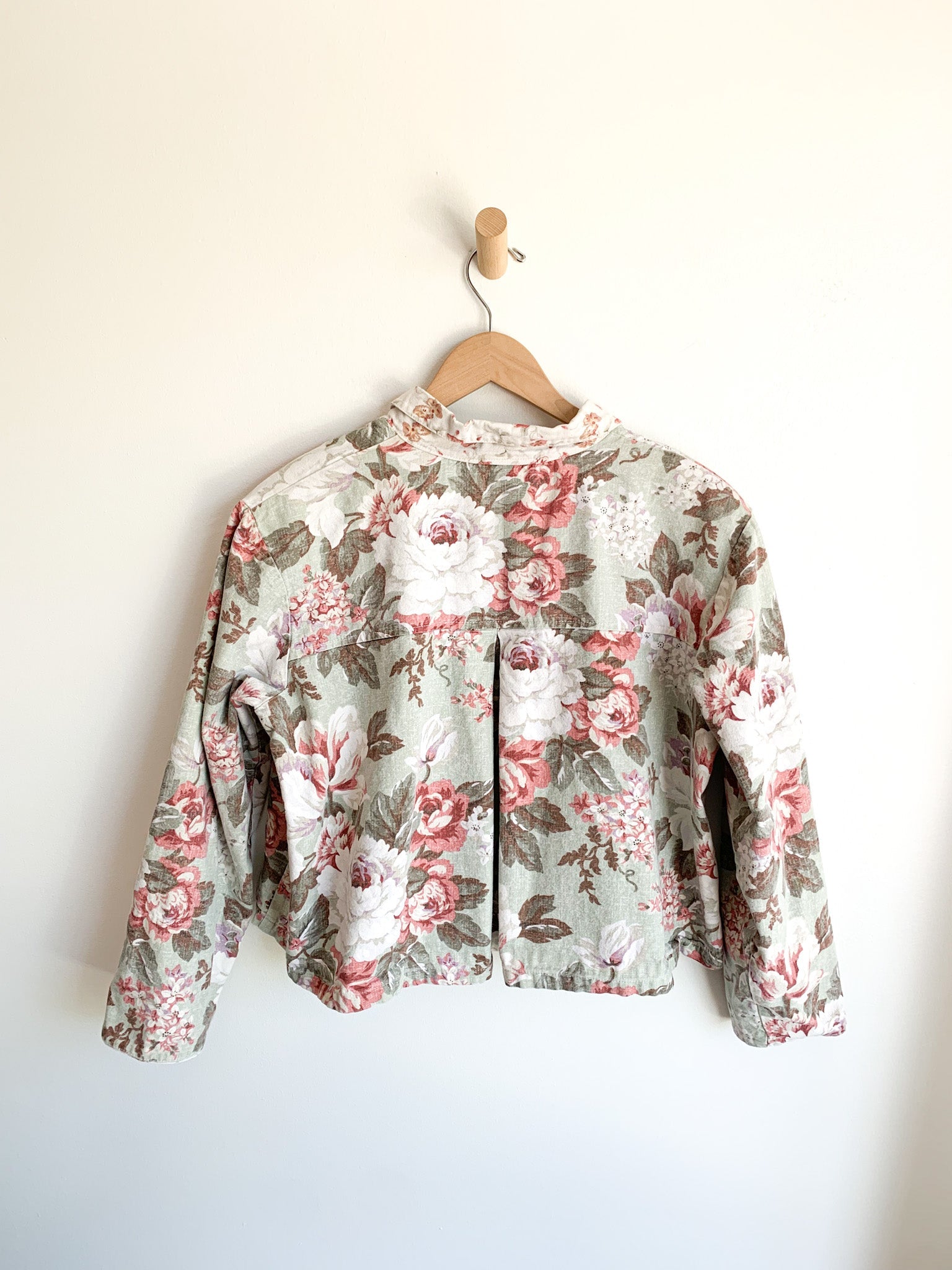 Mint Floral Cropped Jacket