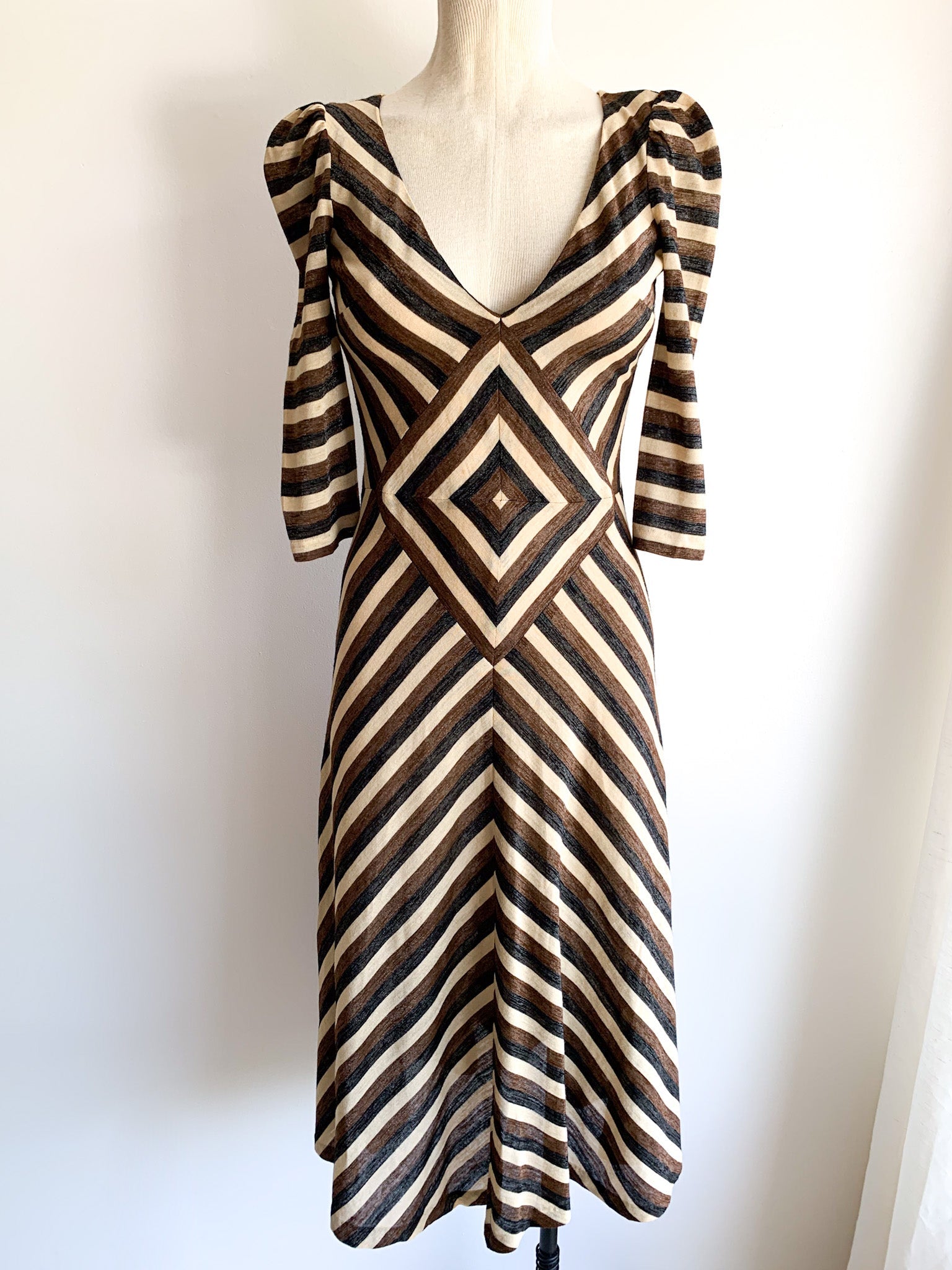 1970's Biba Striped Dress