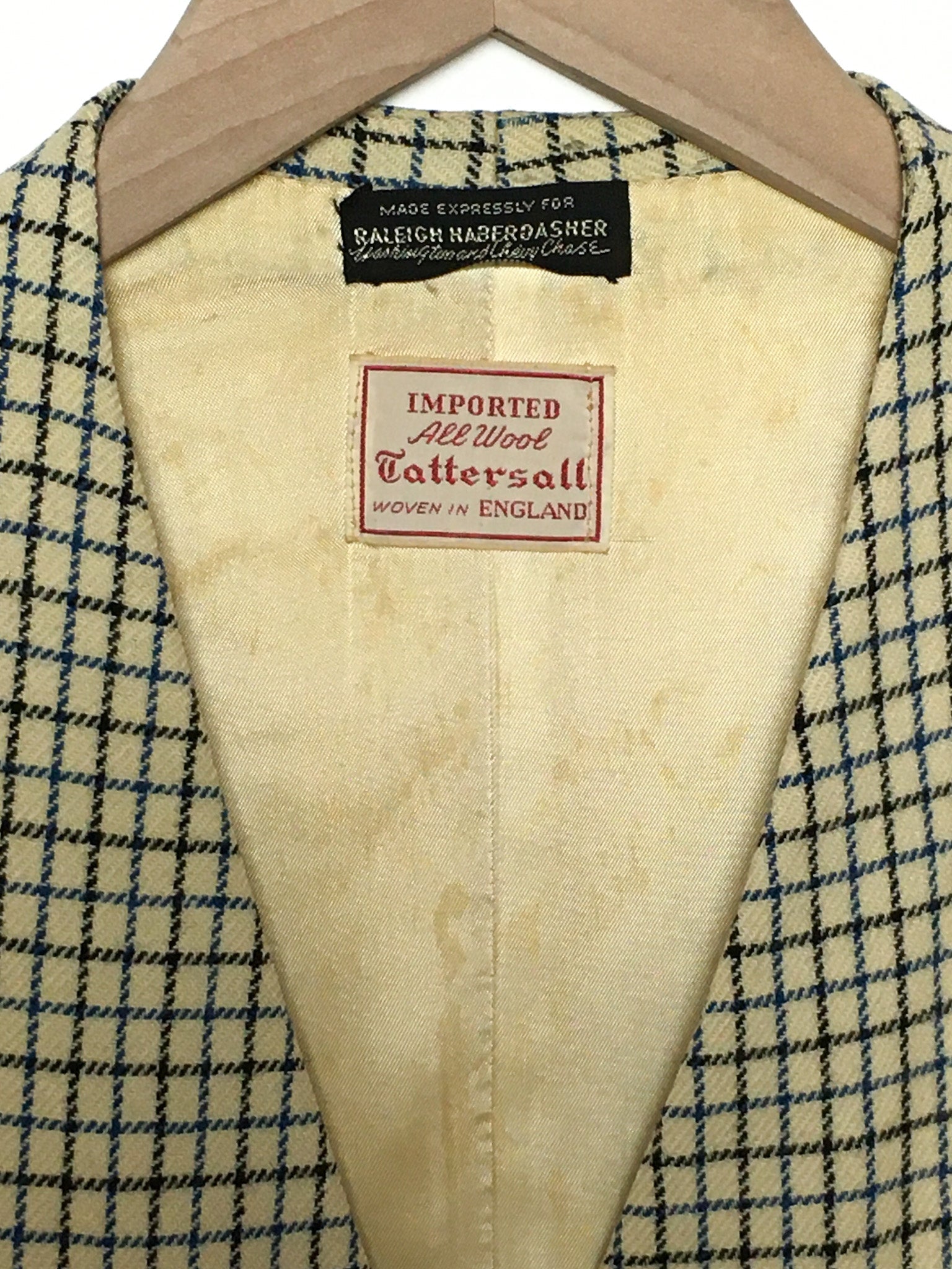 1920's Tattersall Windowpane Vest