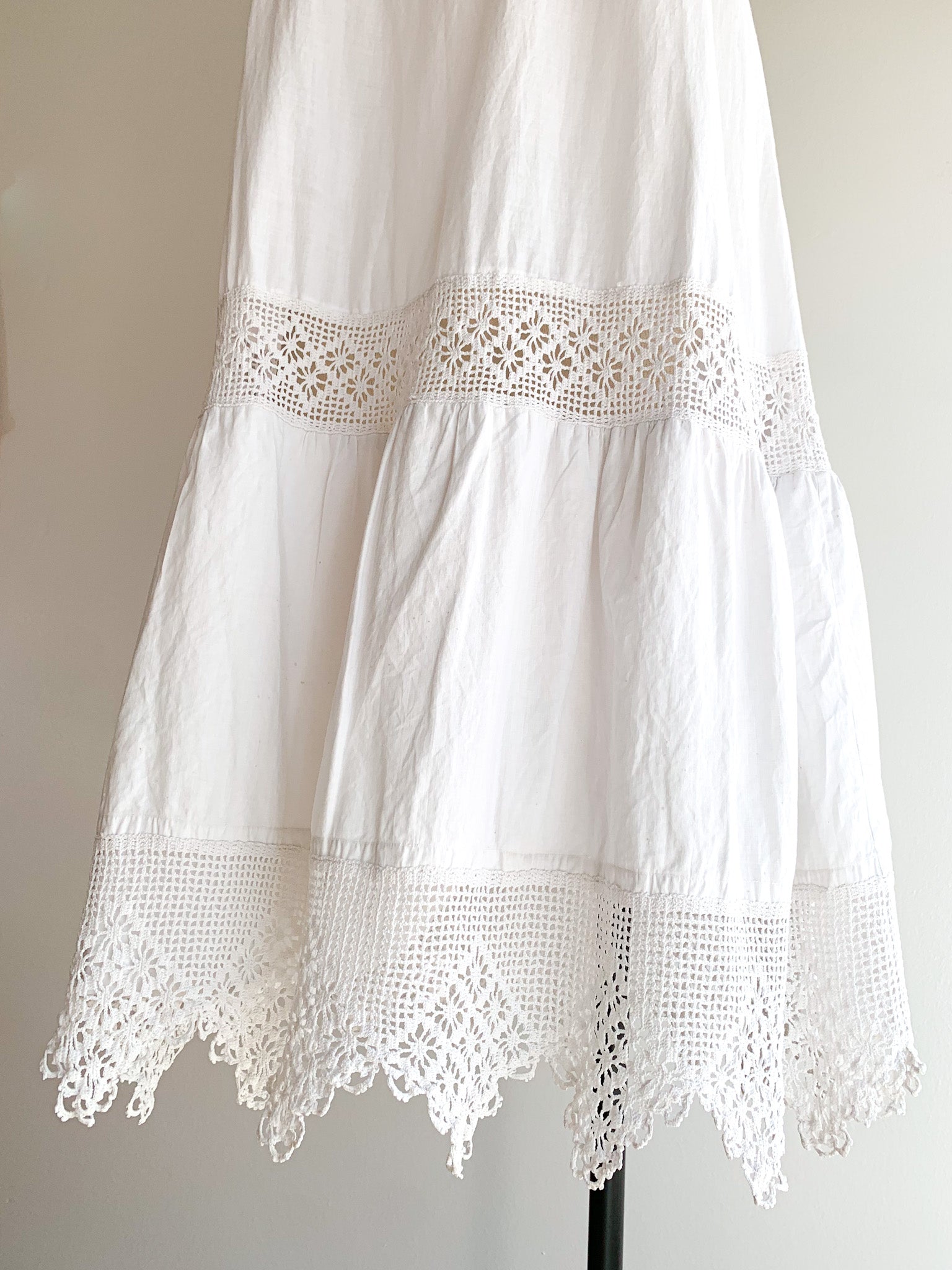 Antique Cotton & Crochet Summer Dress