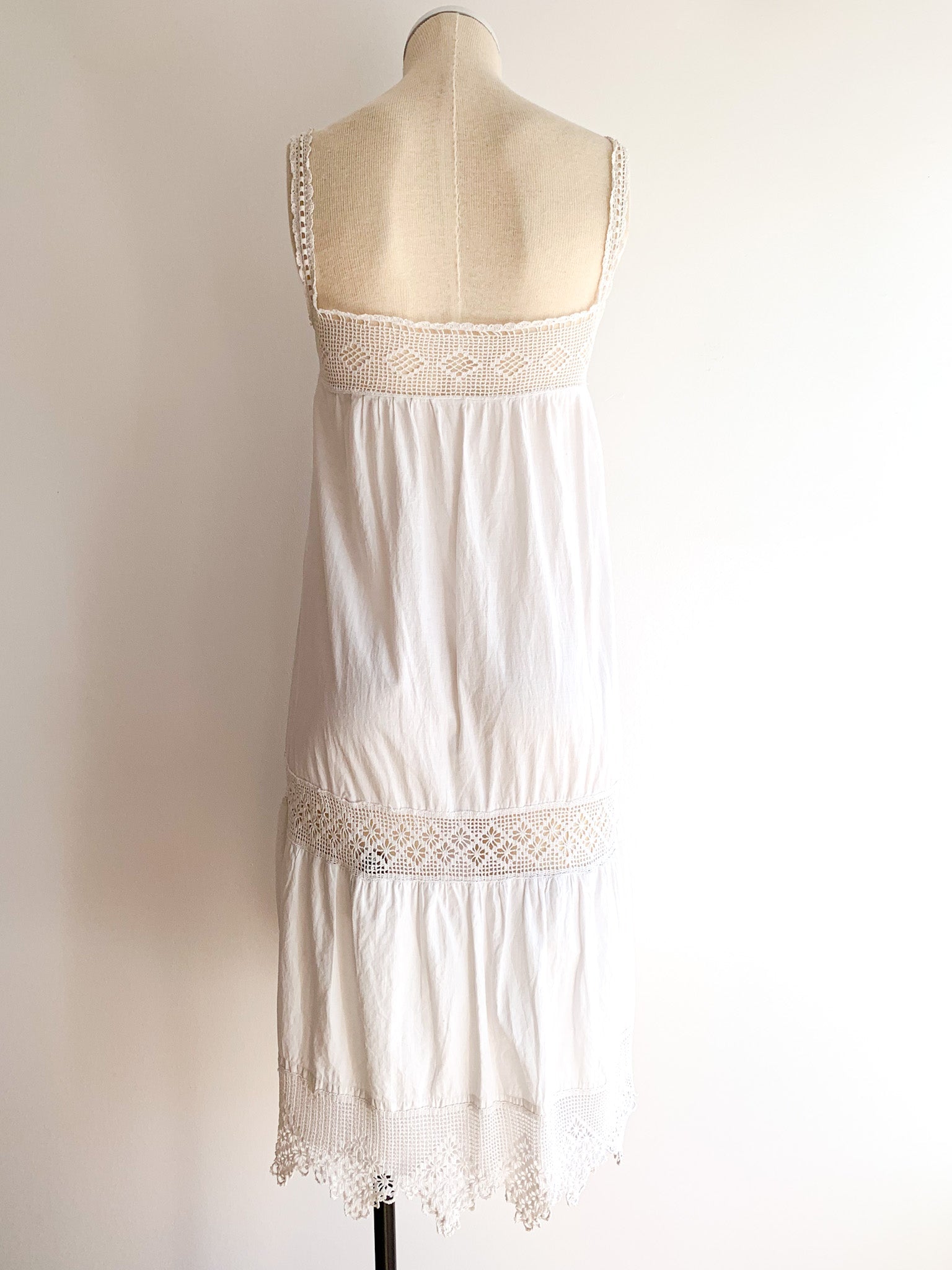 Antique Cotton & Crochet Summer Dress