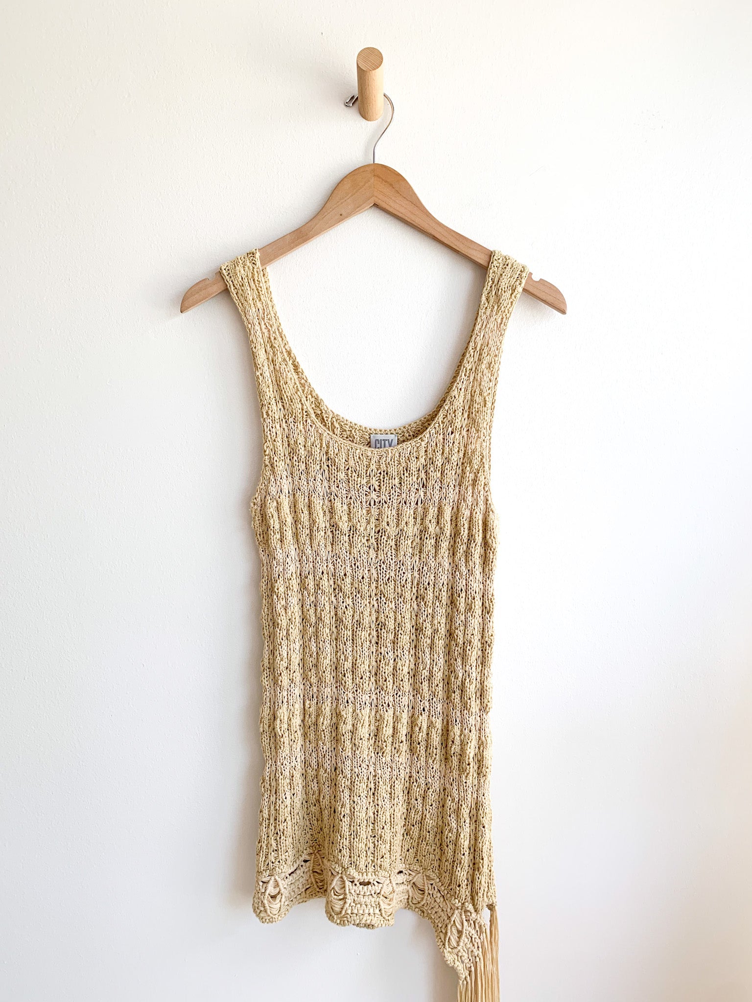 DKNY City Neutral Knit Tank Top