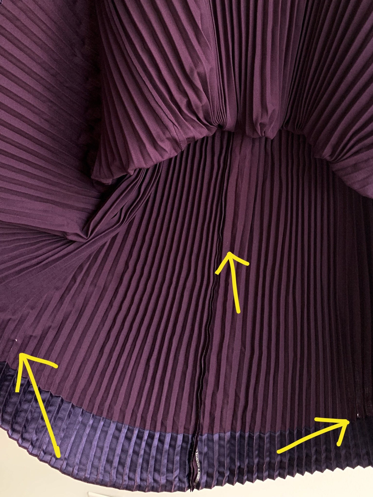 1940's Aubergine Pleated Skirt