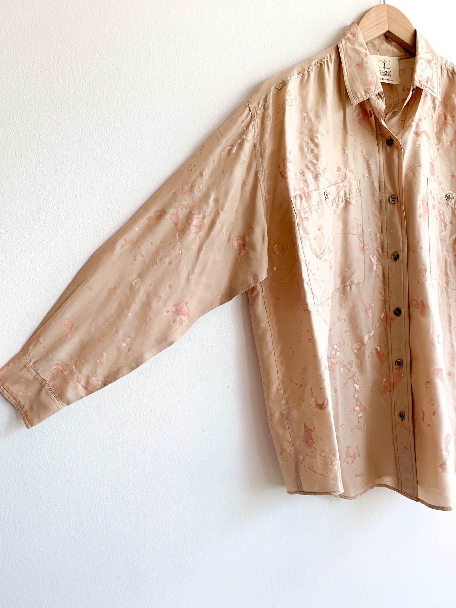 Carny Studios Cindy Splatter Painted Silk Shirt