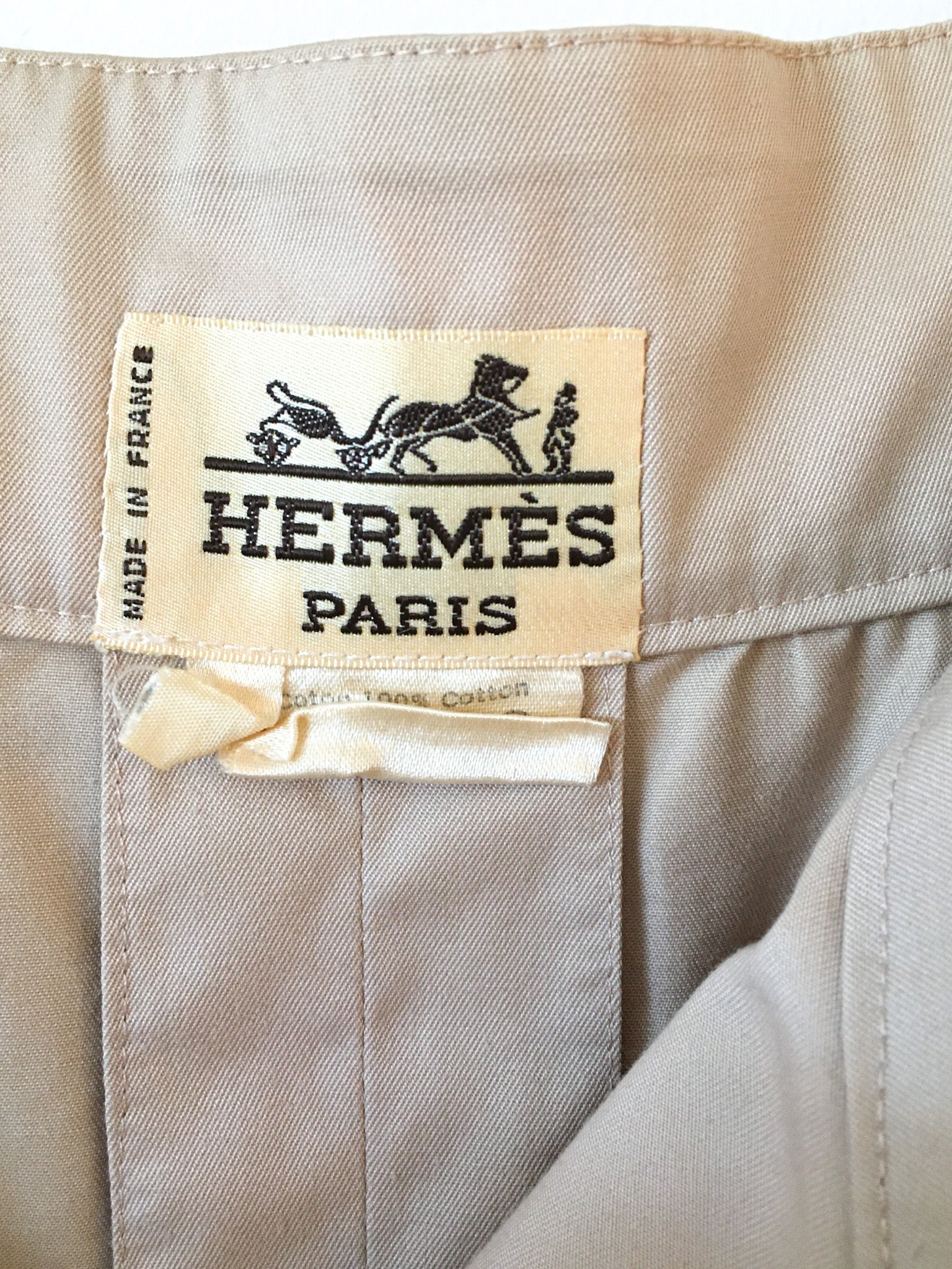 Hermès Khaki Marseille Skirt