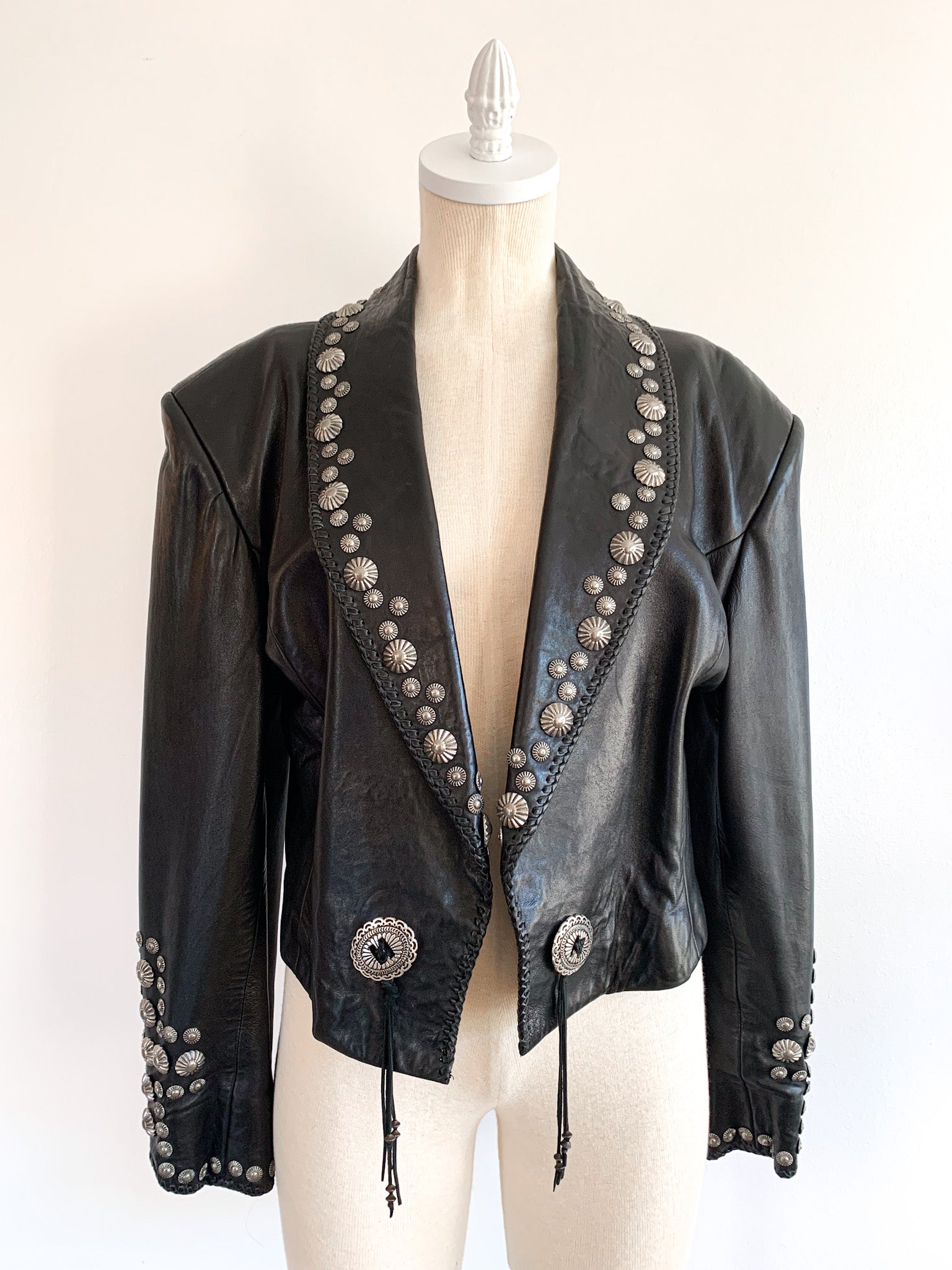 Handcrafted Leather Studded Jacket