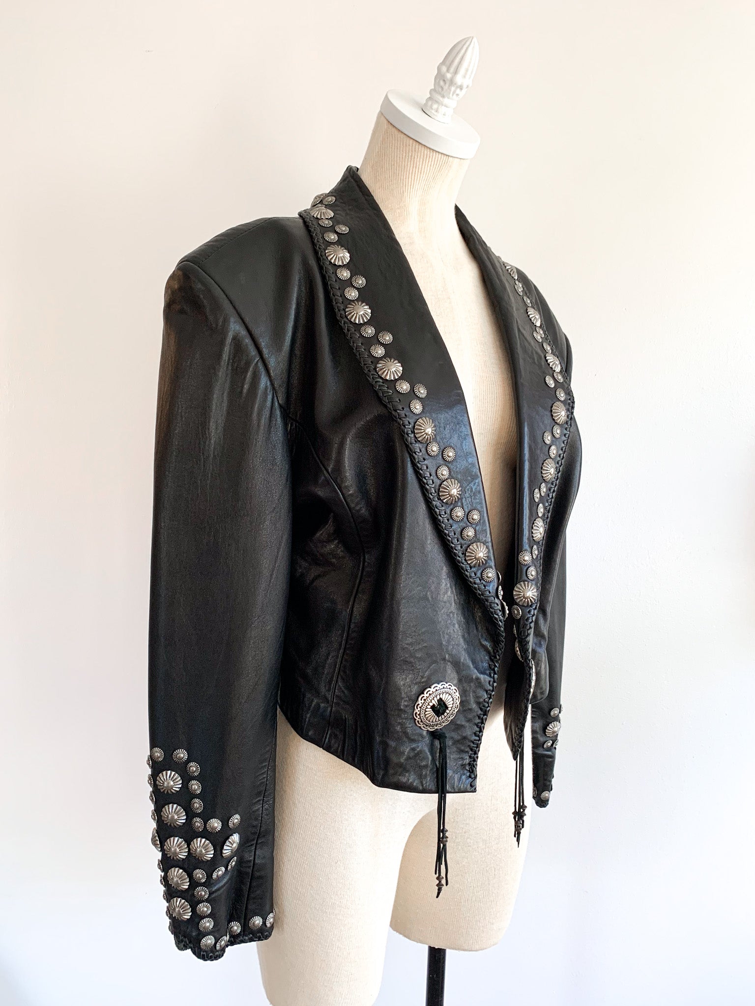 Handcrafted Leather Studded Jacket