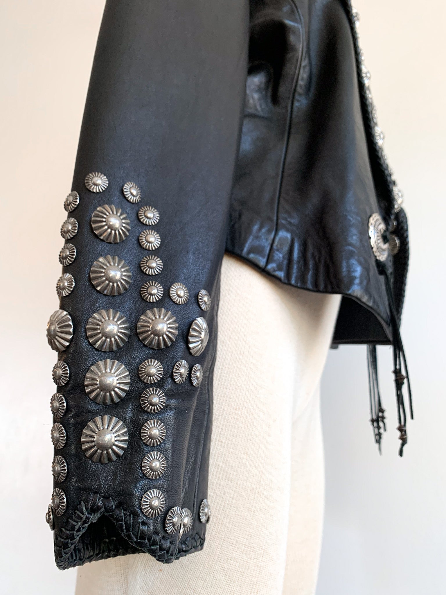 Handcrafted Leather Studded Jacket