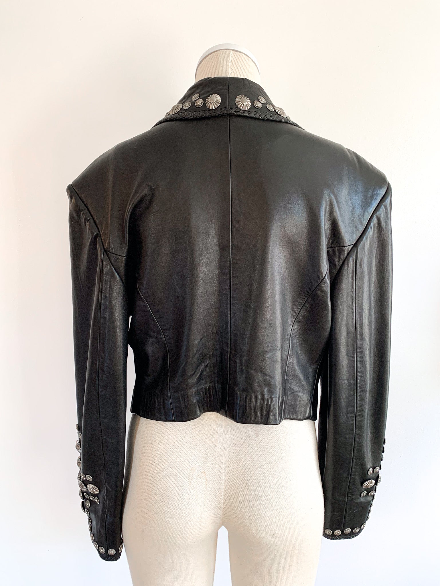 Handcrafted Leather Studded Jacket