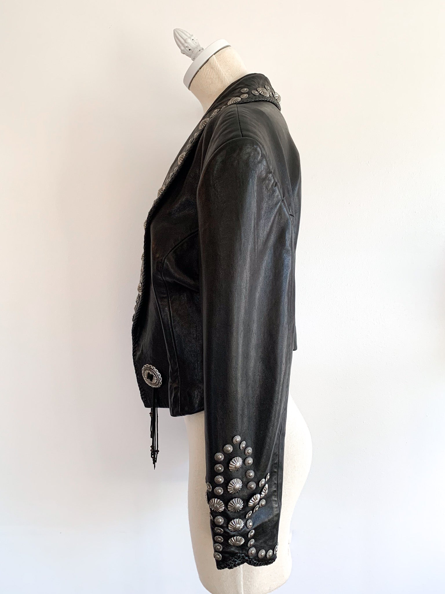 Handcrafted Leather Studded Jacket