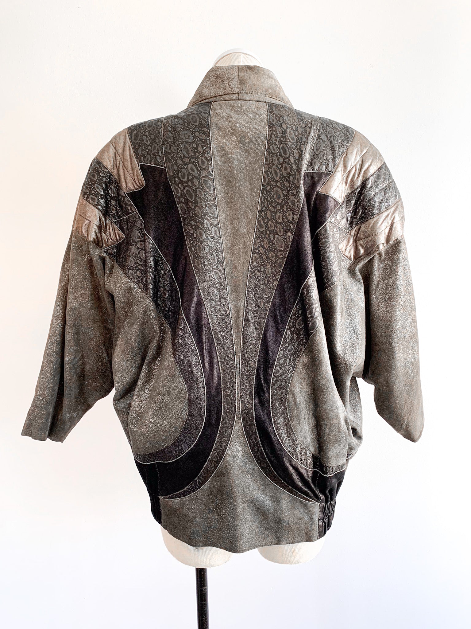 Roberto Cavalli 1980’s Metallic Leather Jacket