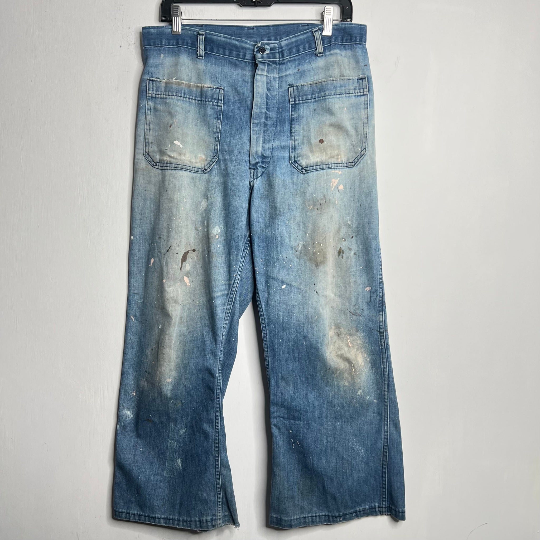 Perfectly Thrashed Flared Jeans - 1960s