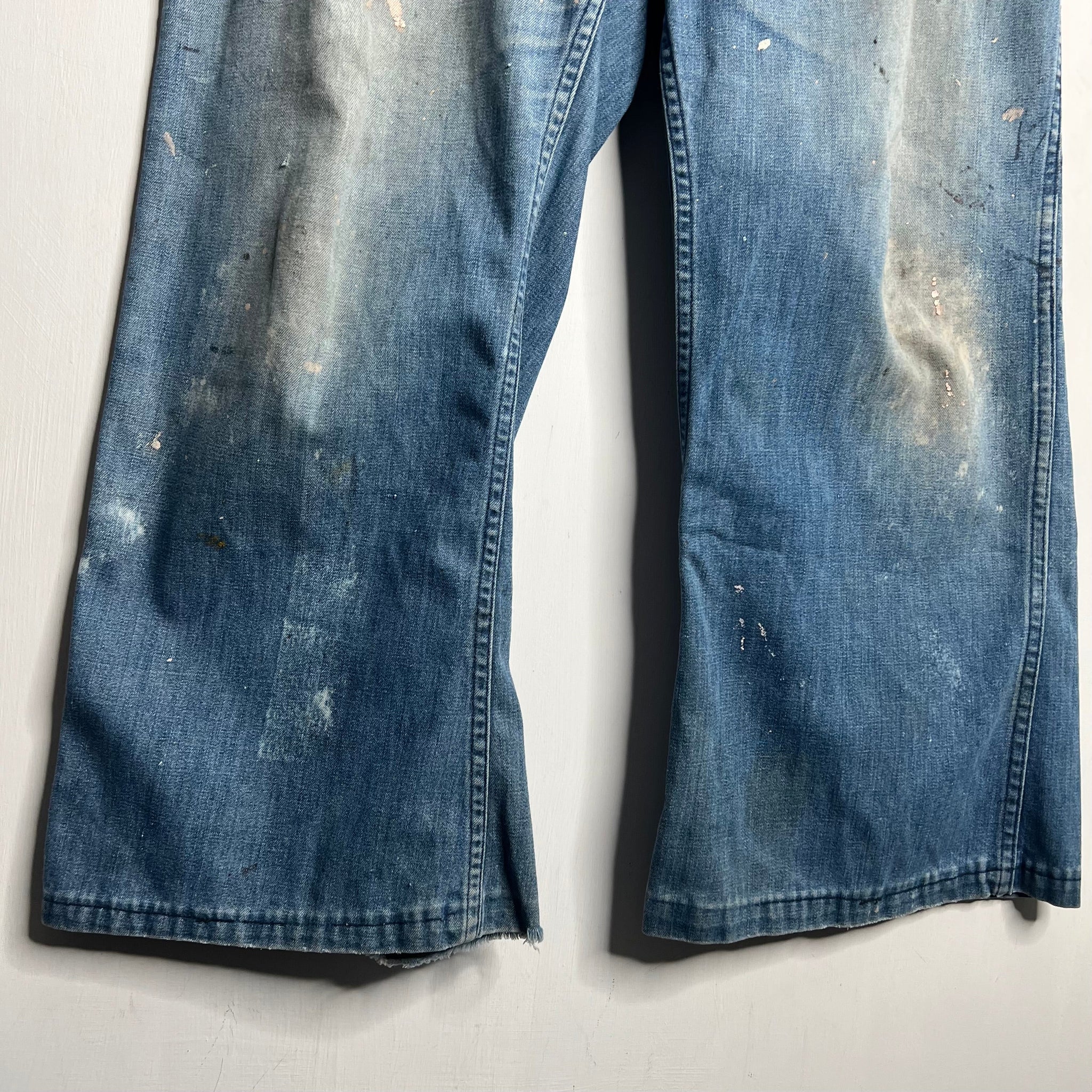 Perfectly Thrashed Flared Jeans - 1960s