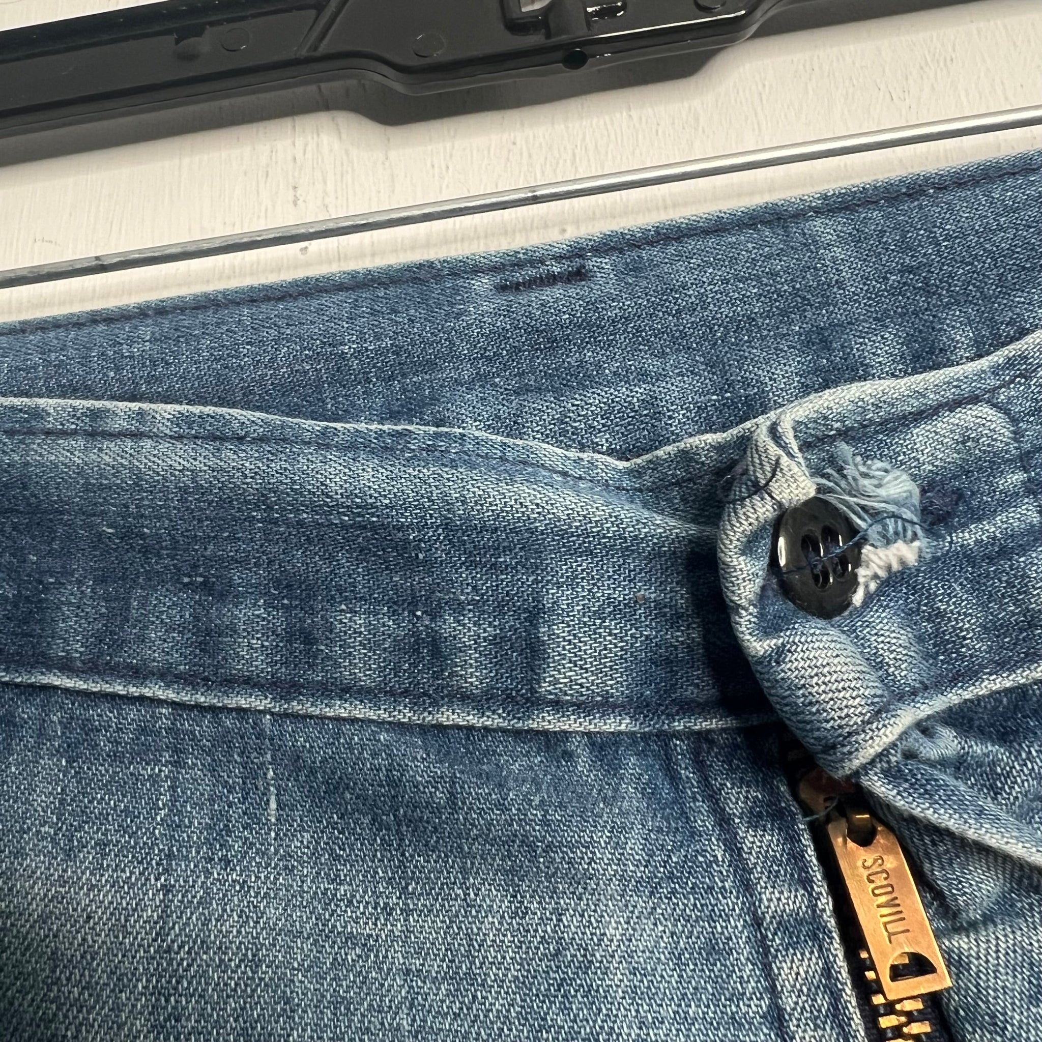 Perfectly Thrashed Flared Jeans - 1960s