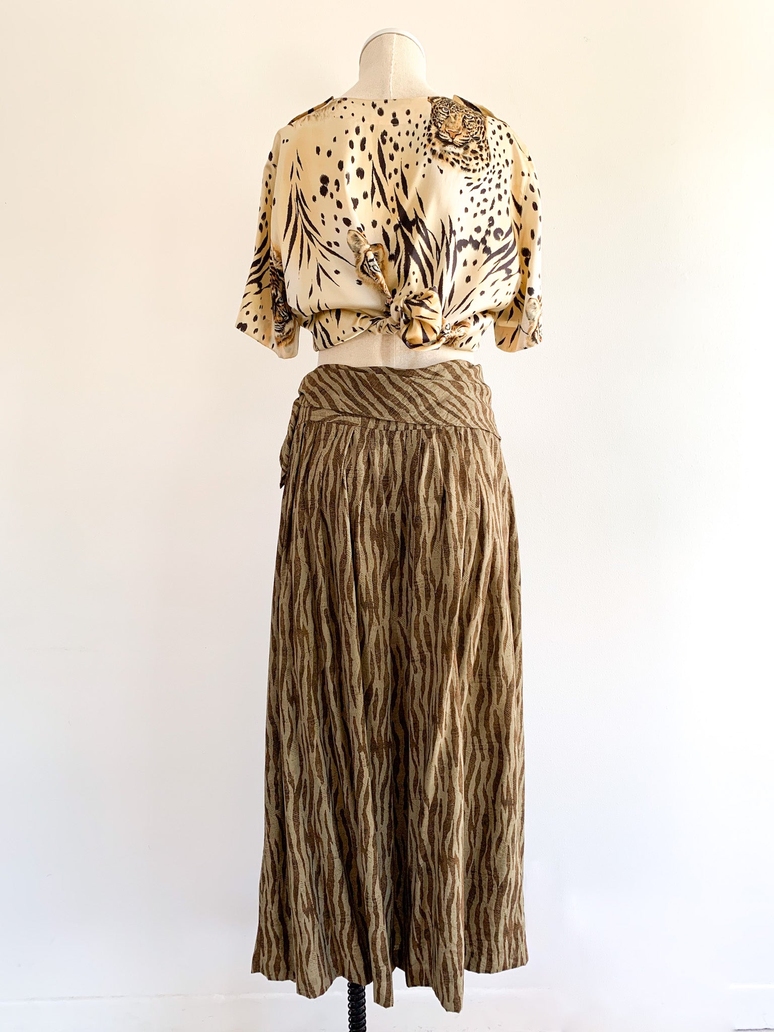 1980's Banana Republic Safari Jungle Skirt
