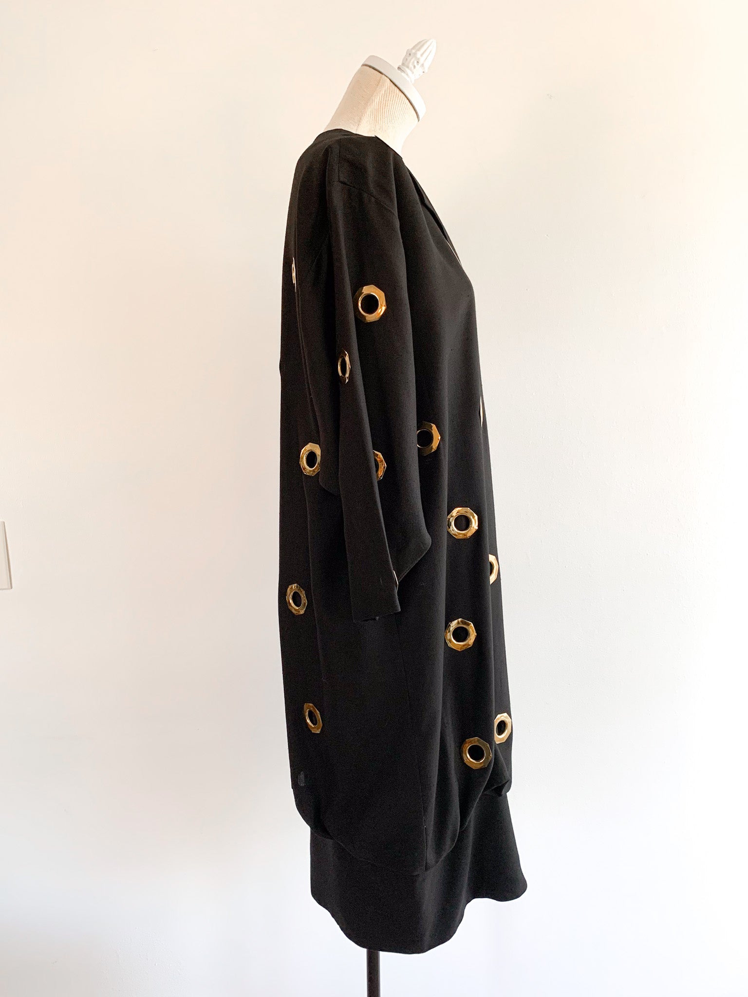 1980’s Gold Grommet Modernist Dress