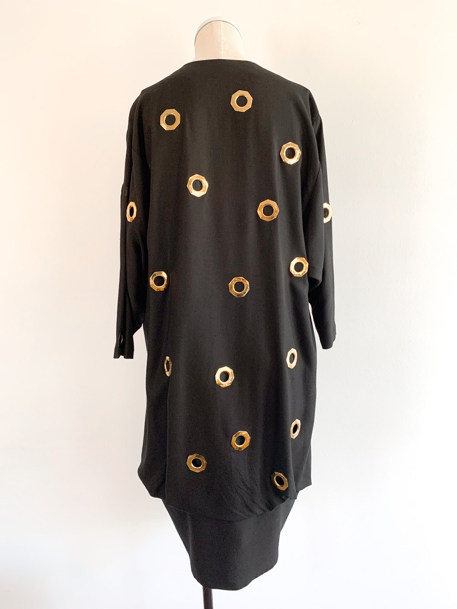 1980’s Gold Grommet Modernist Dress