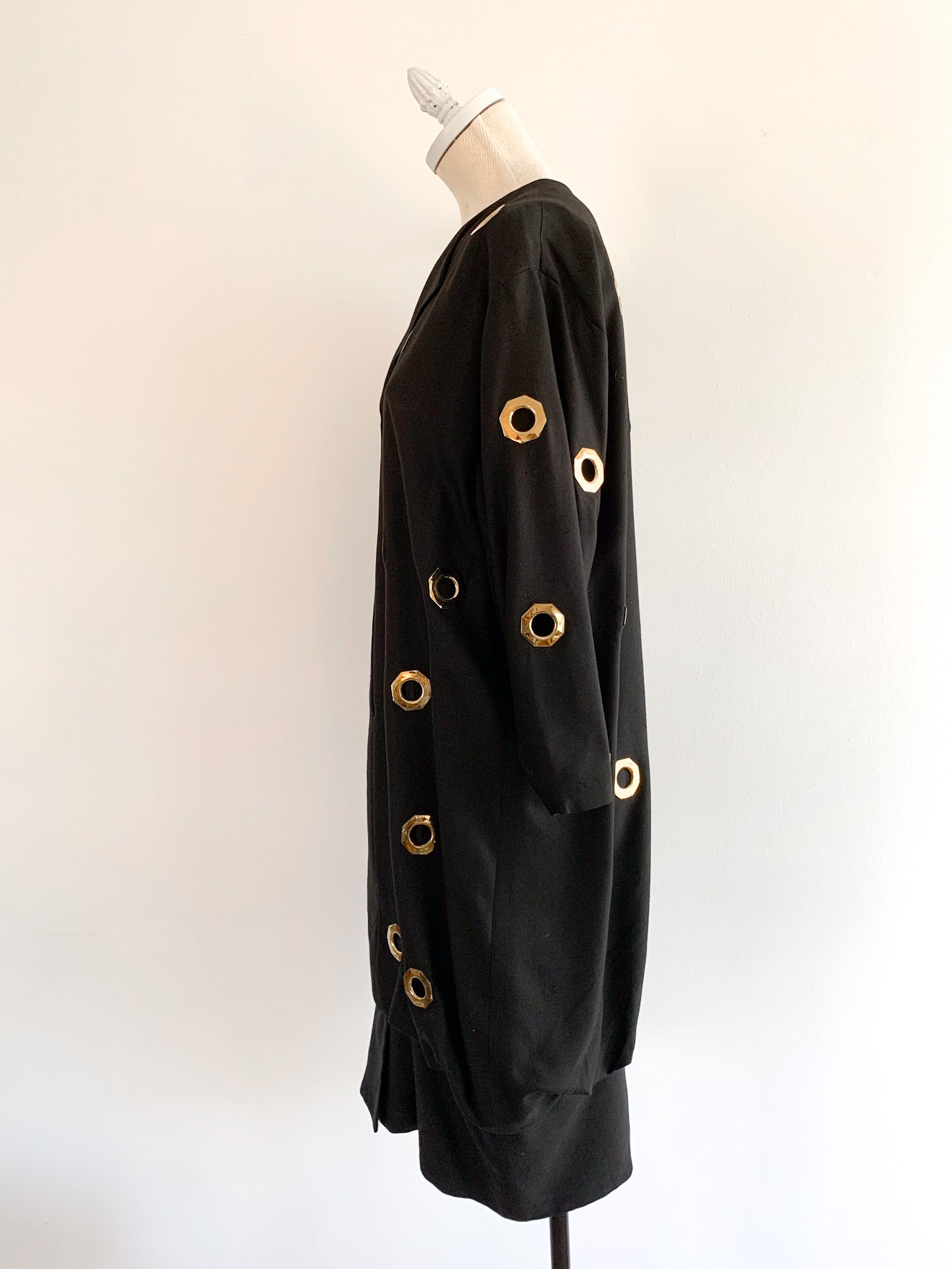 1980’s Gold Grommet Modernist Dress