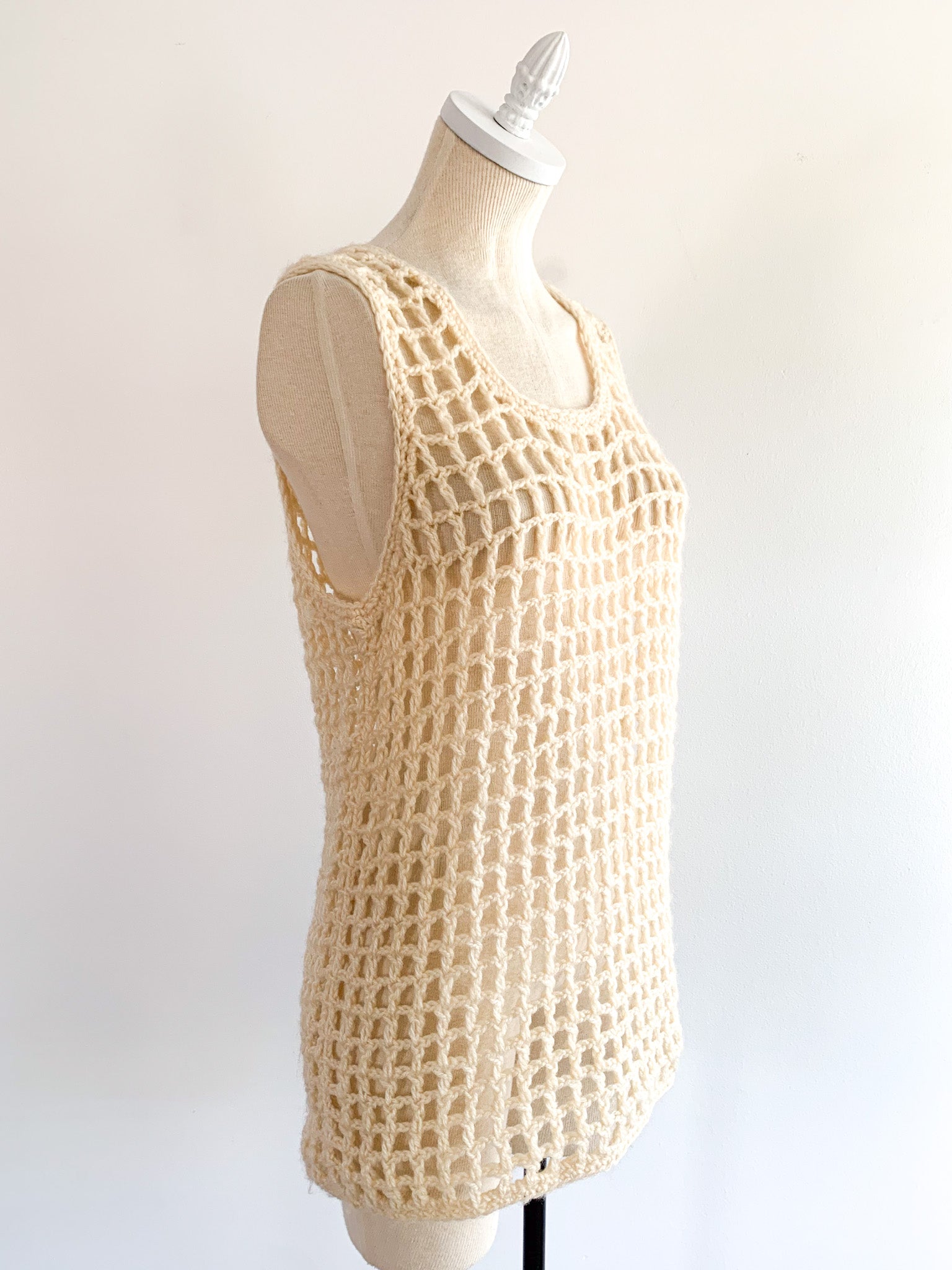 1960's Japanese Crochet Tunic Dress