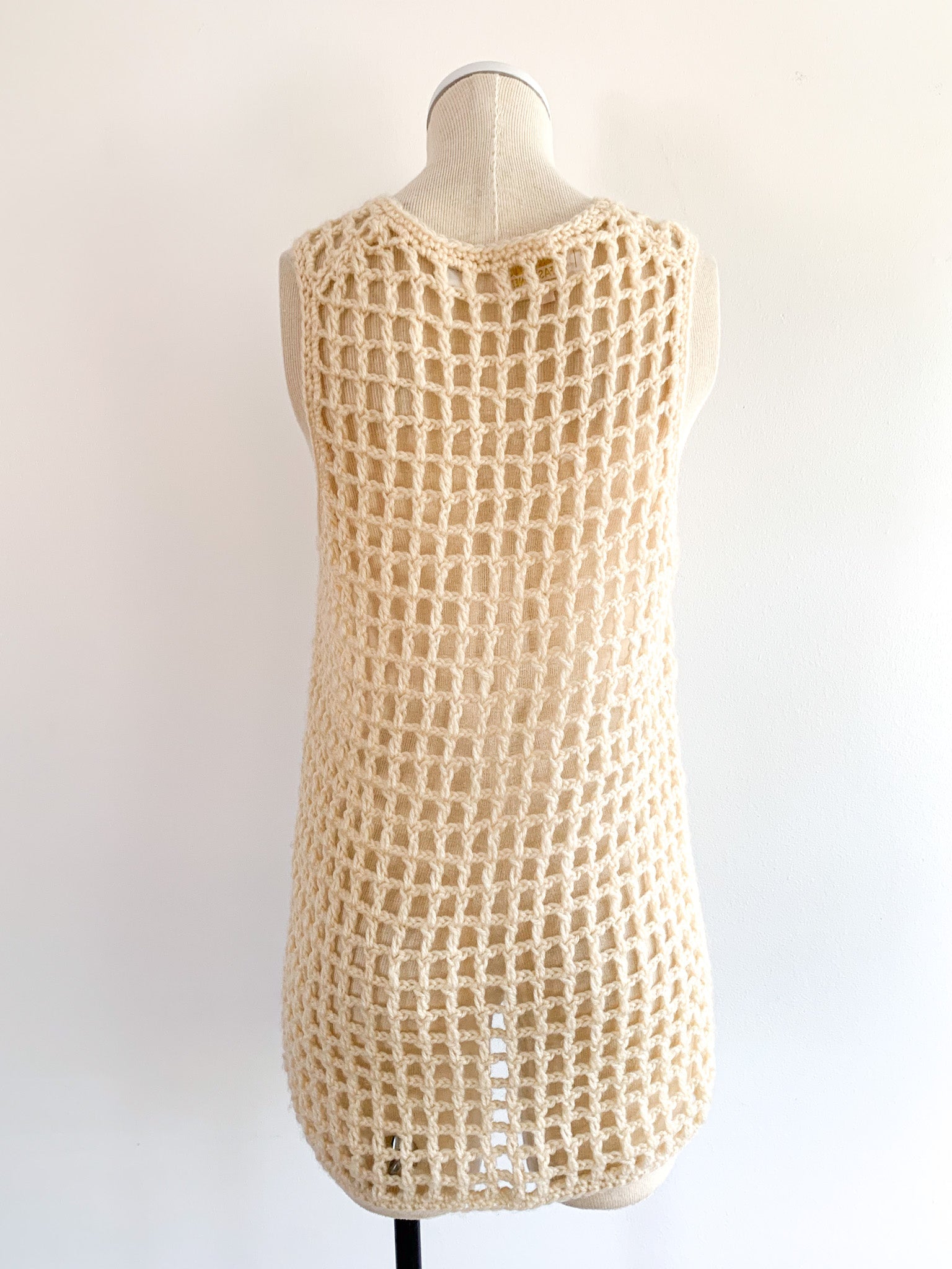 1960's Japanese Crochet Tunic Dress