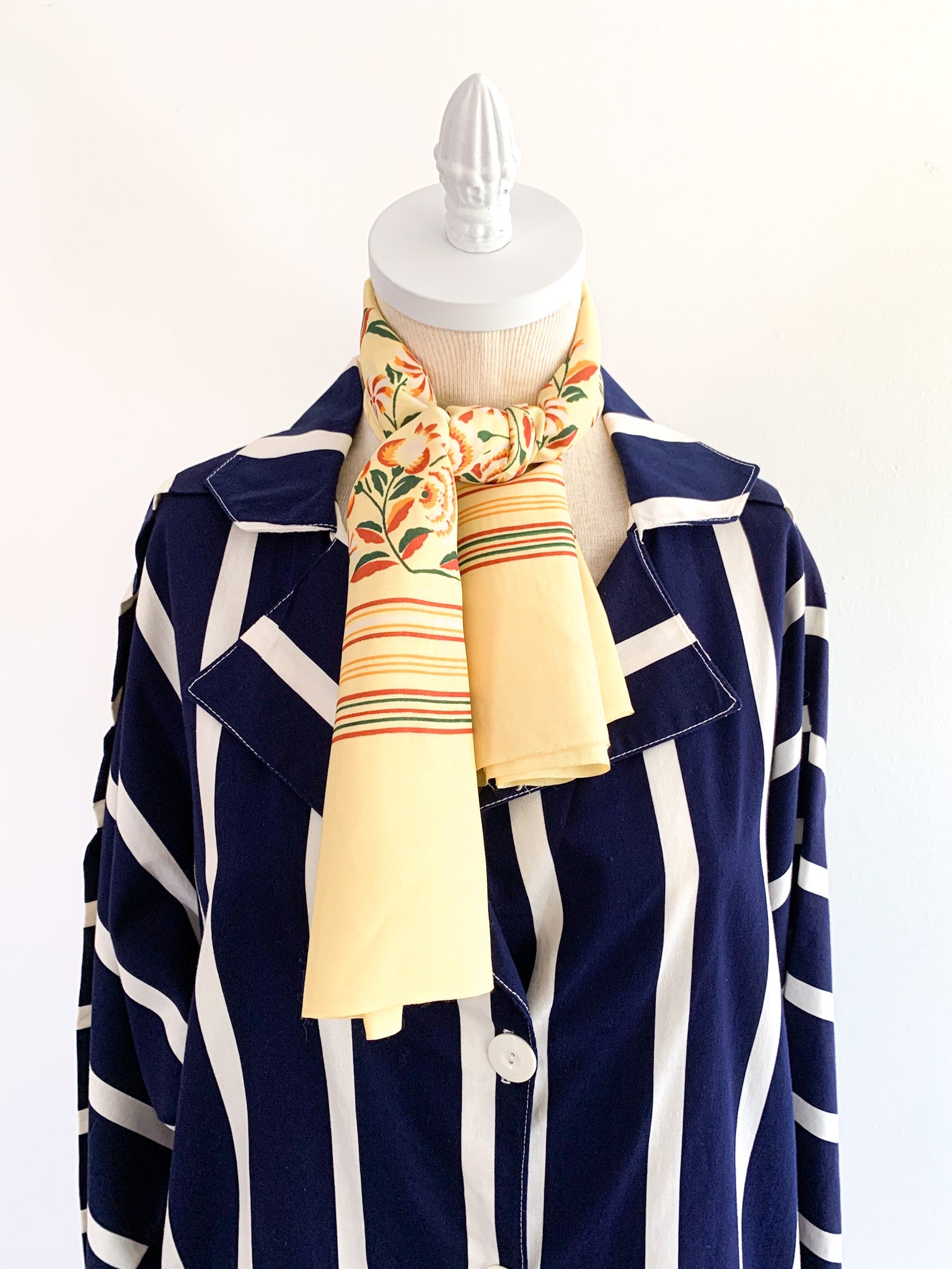 Lemon Floral Rayon Scarf