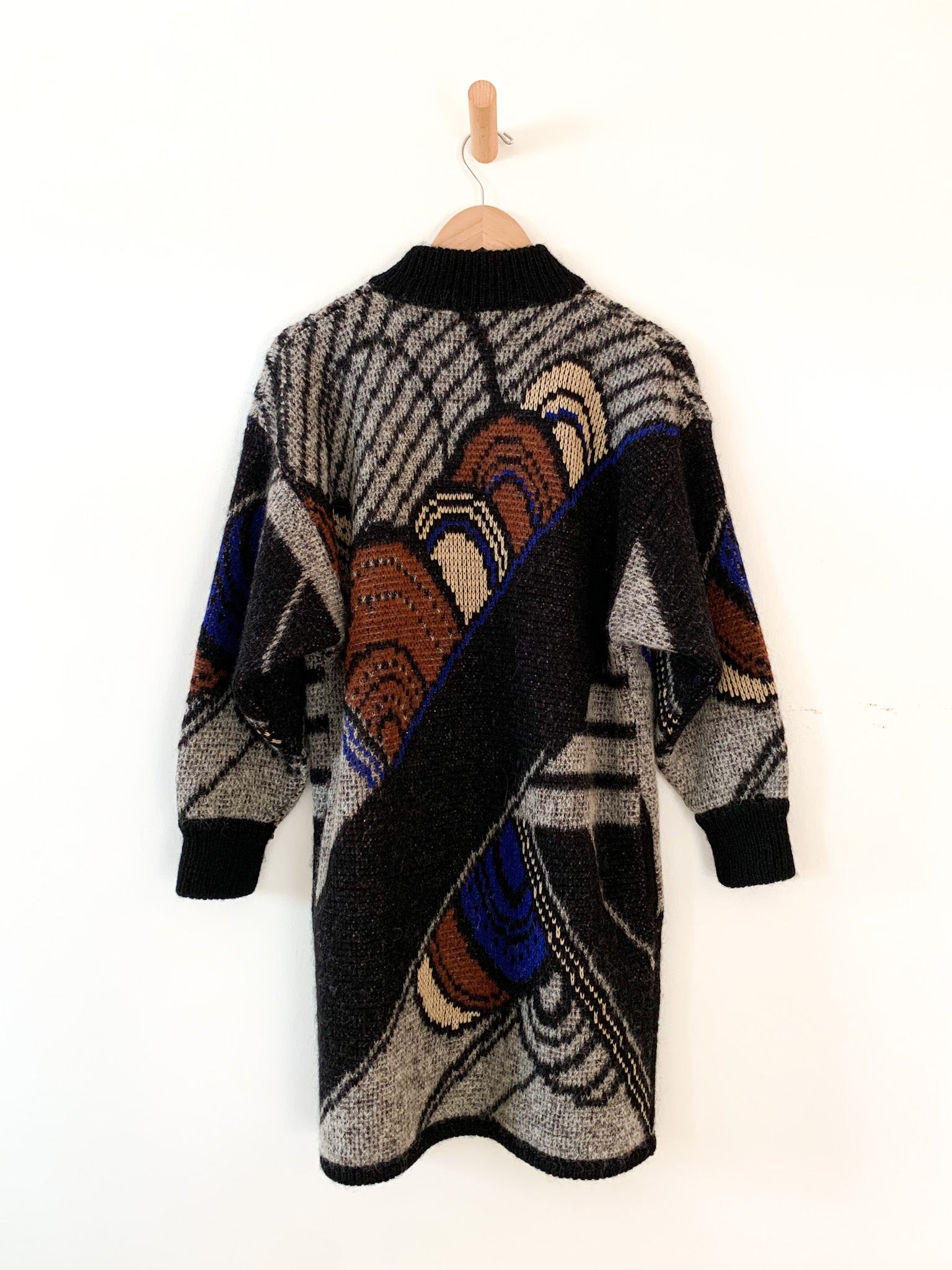 1980's Italian Mohair Graphic Cardigan