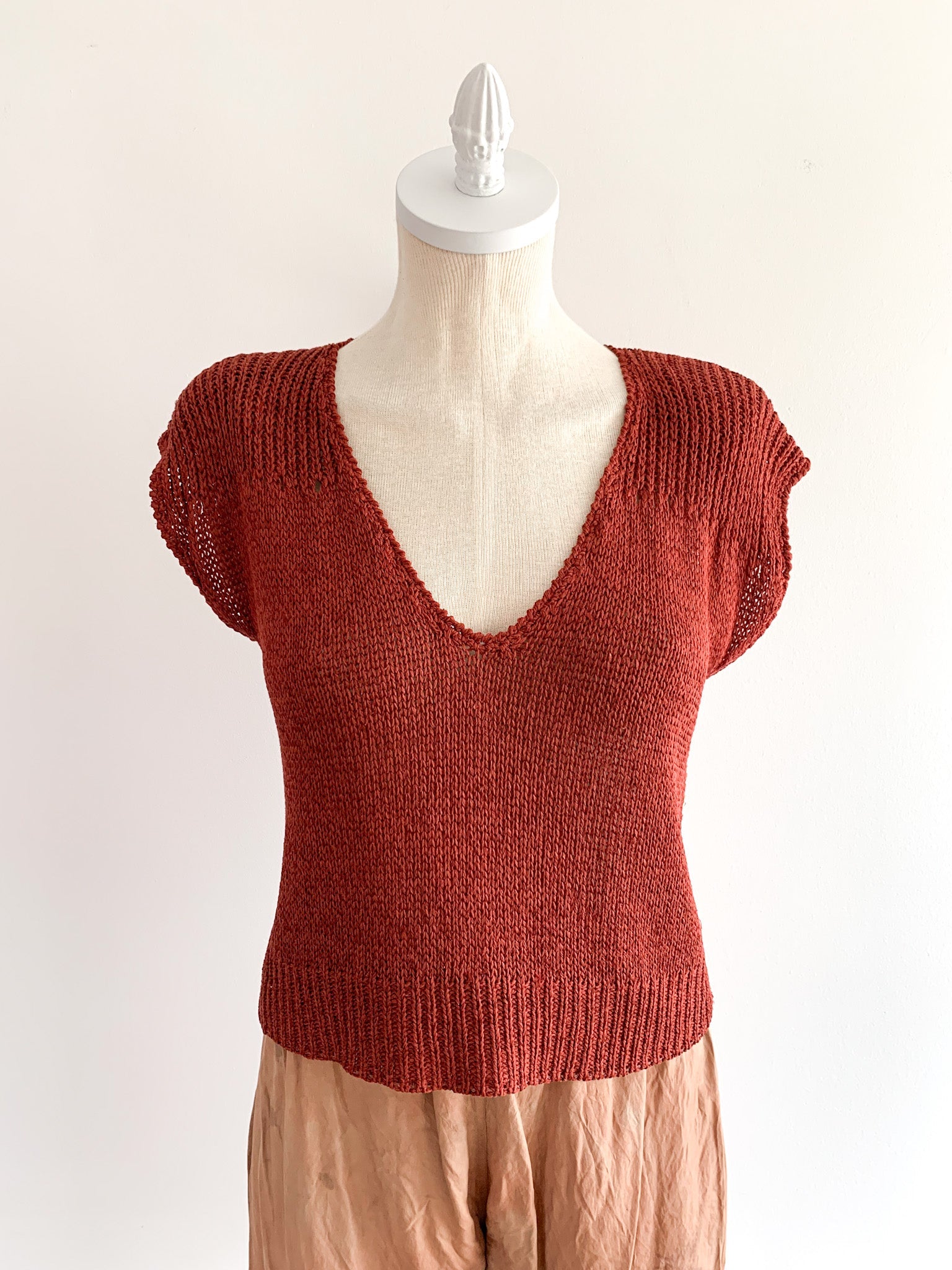 Knit Terracotta Top