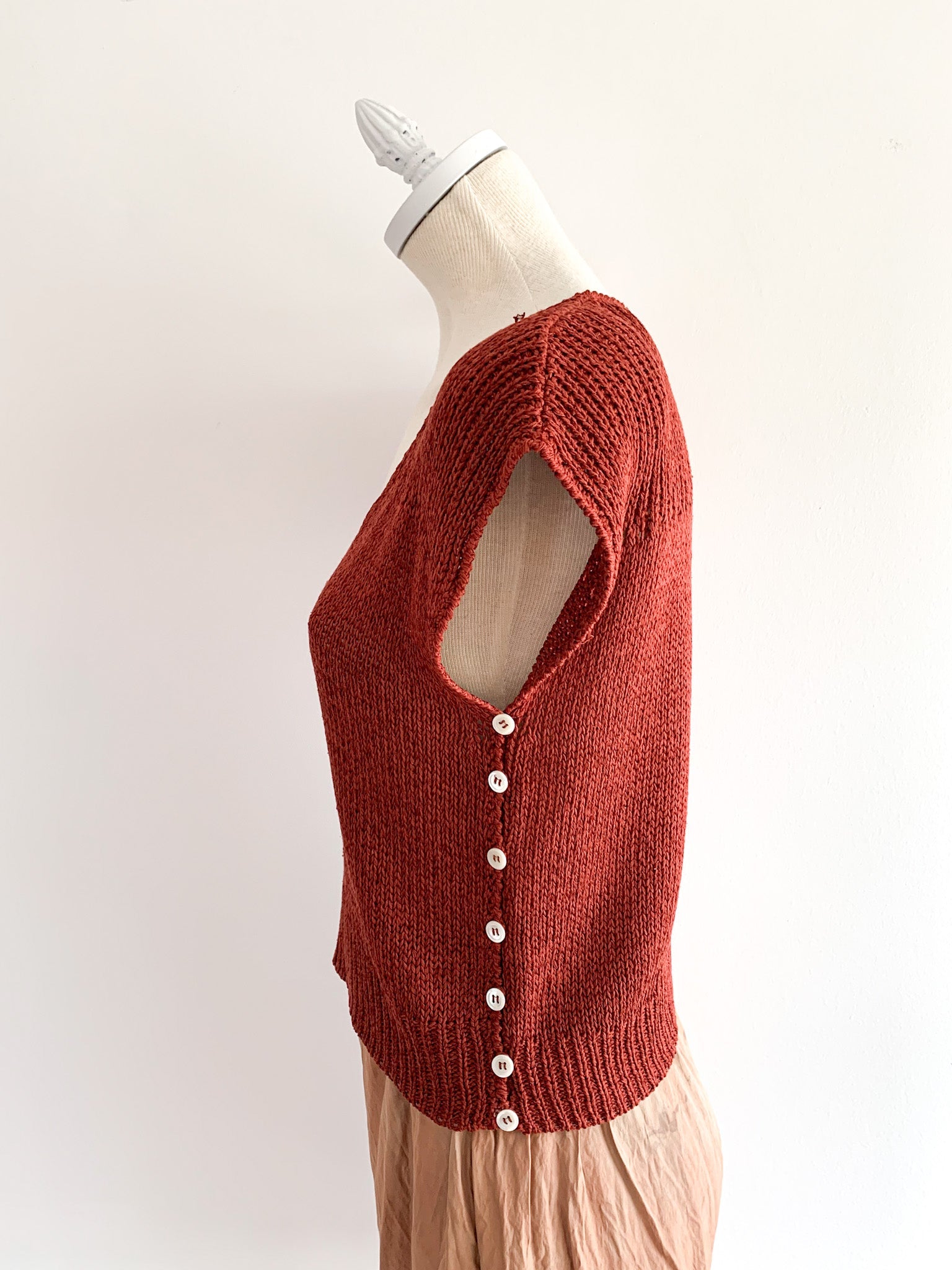 Knit Terracotta Top