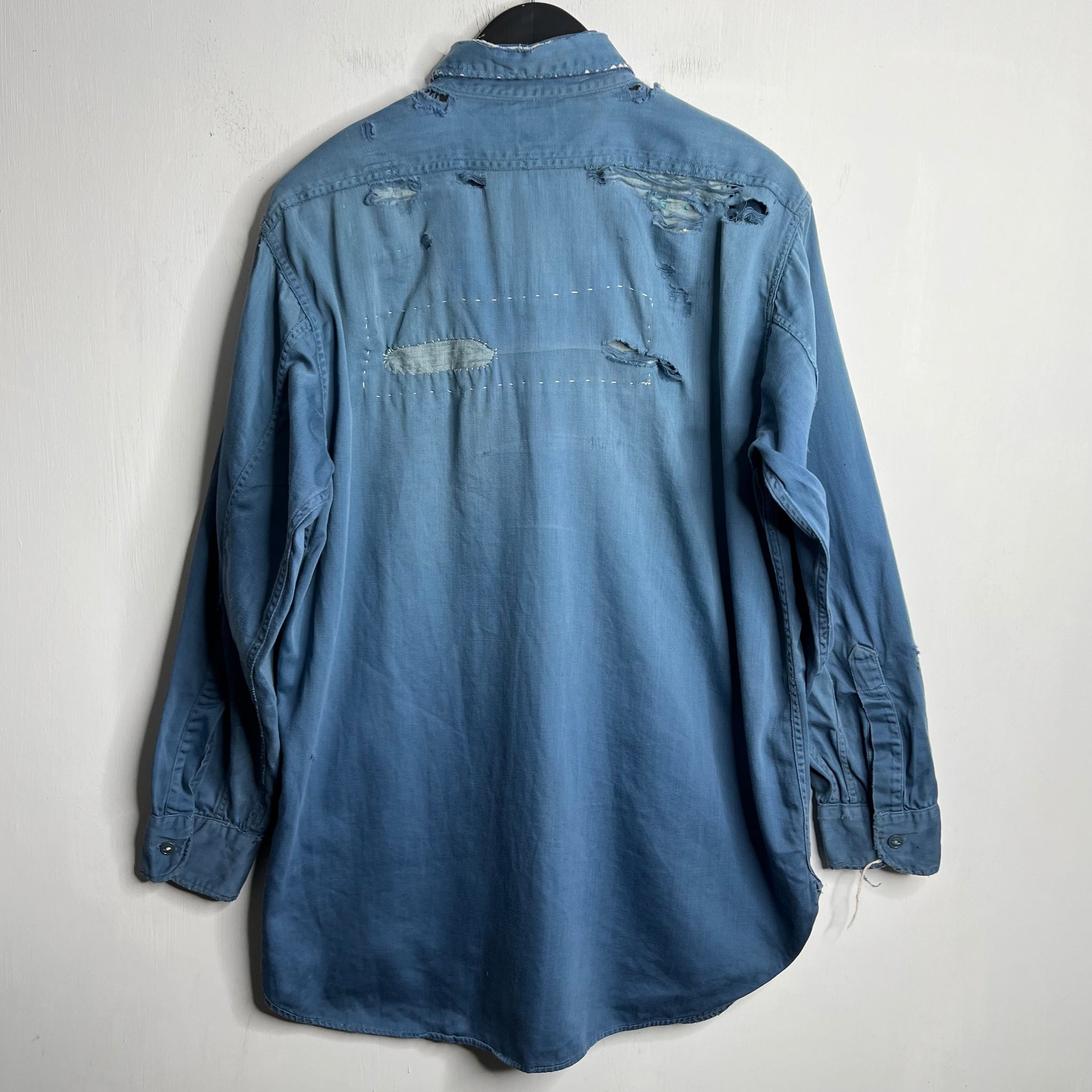 Top N Bottom Repaired Work Shirt - 1950s