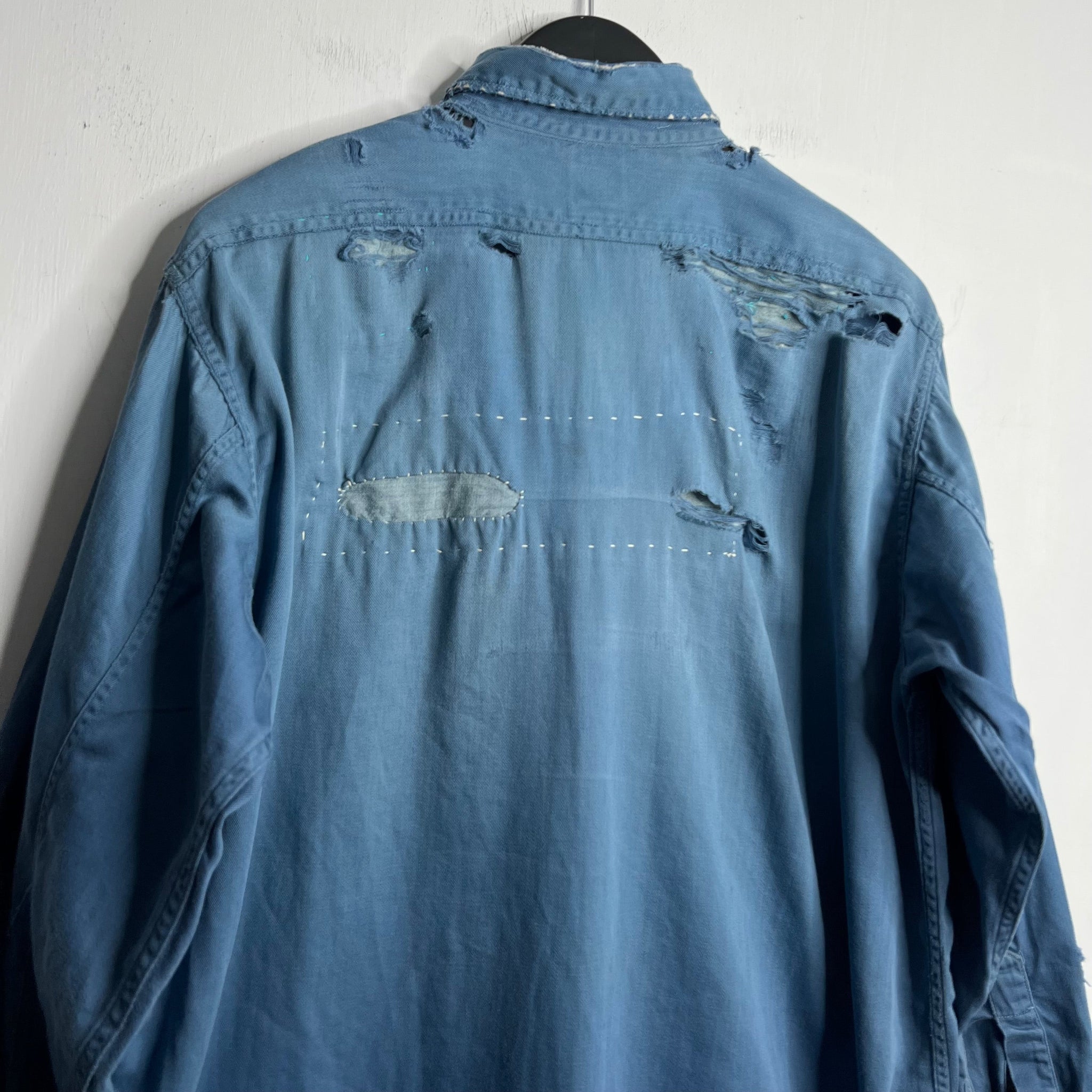 Top N Bottom Repaired Work Shirt - 1950s