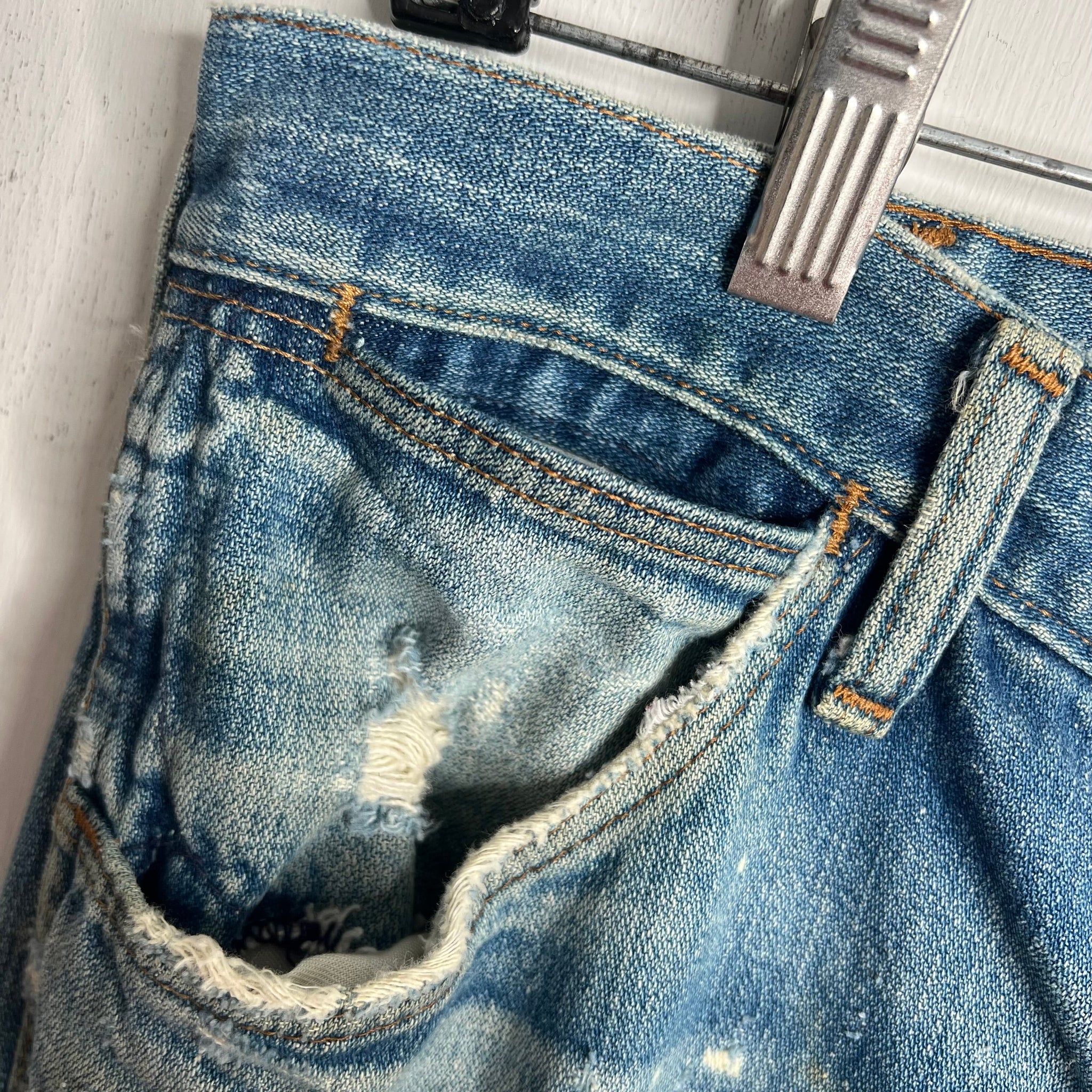 Thrashed + Repaired Maverick Jeans - Early 70s