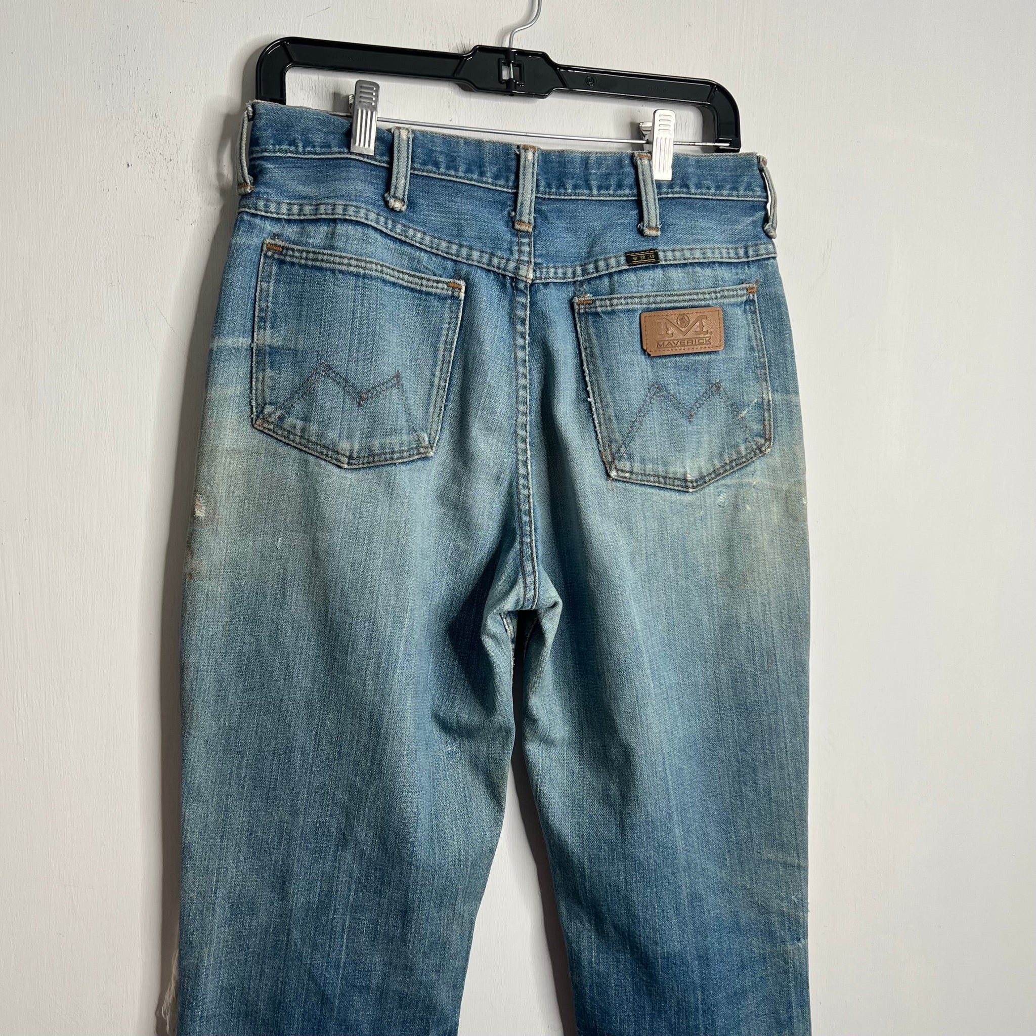 Thrashed + Repaired Maverick Jeans - Early 70s