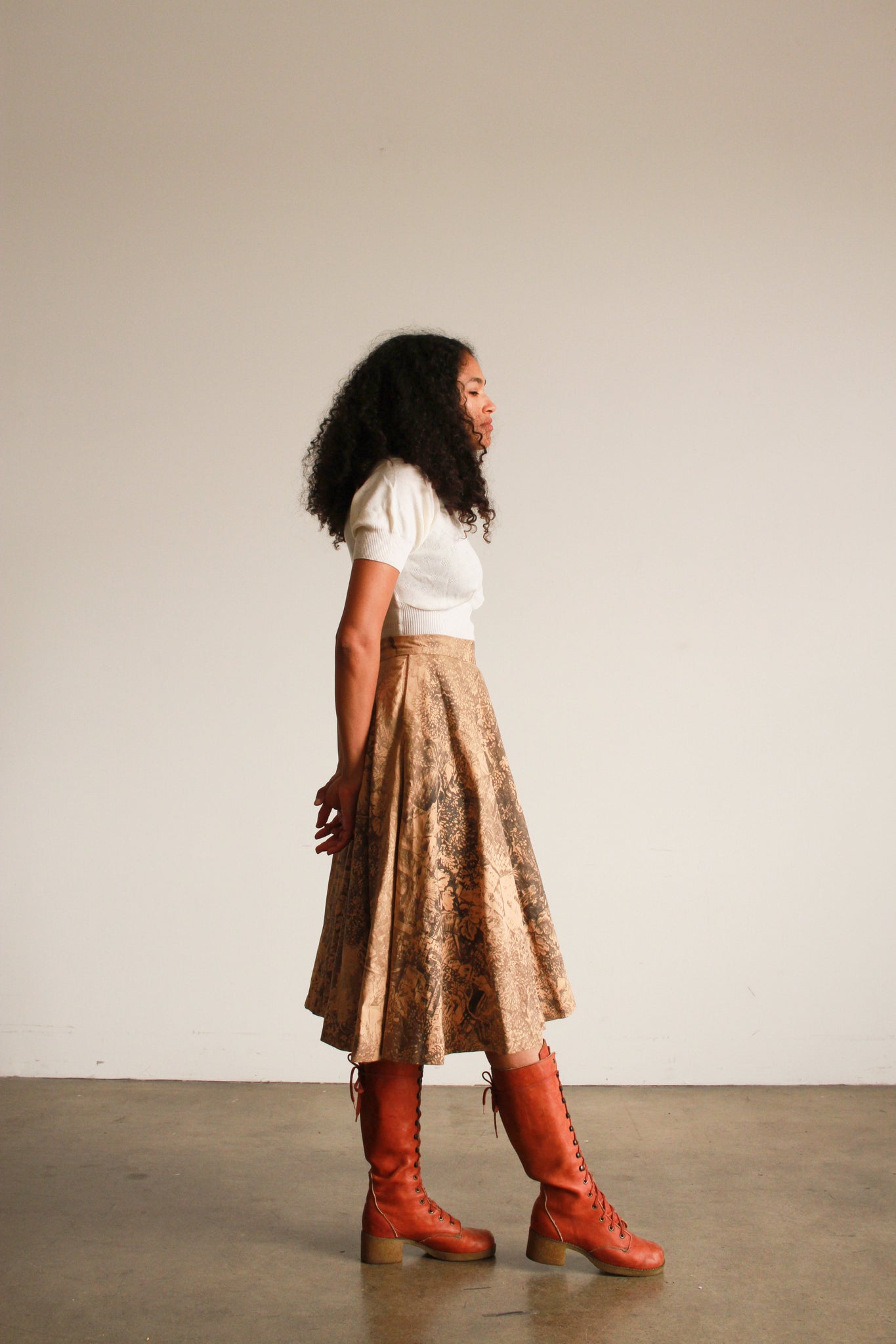 1950s Tapestry Print Circle Skirt