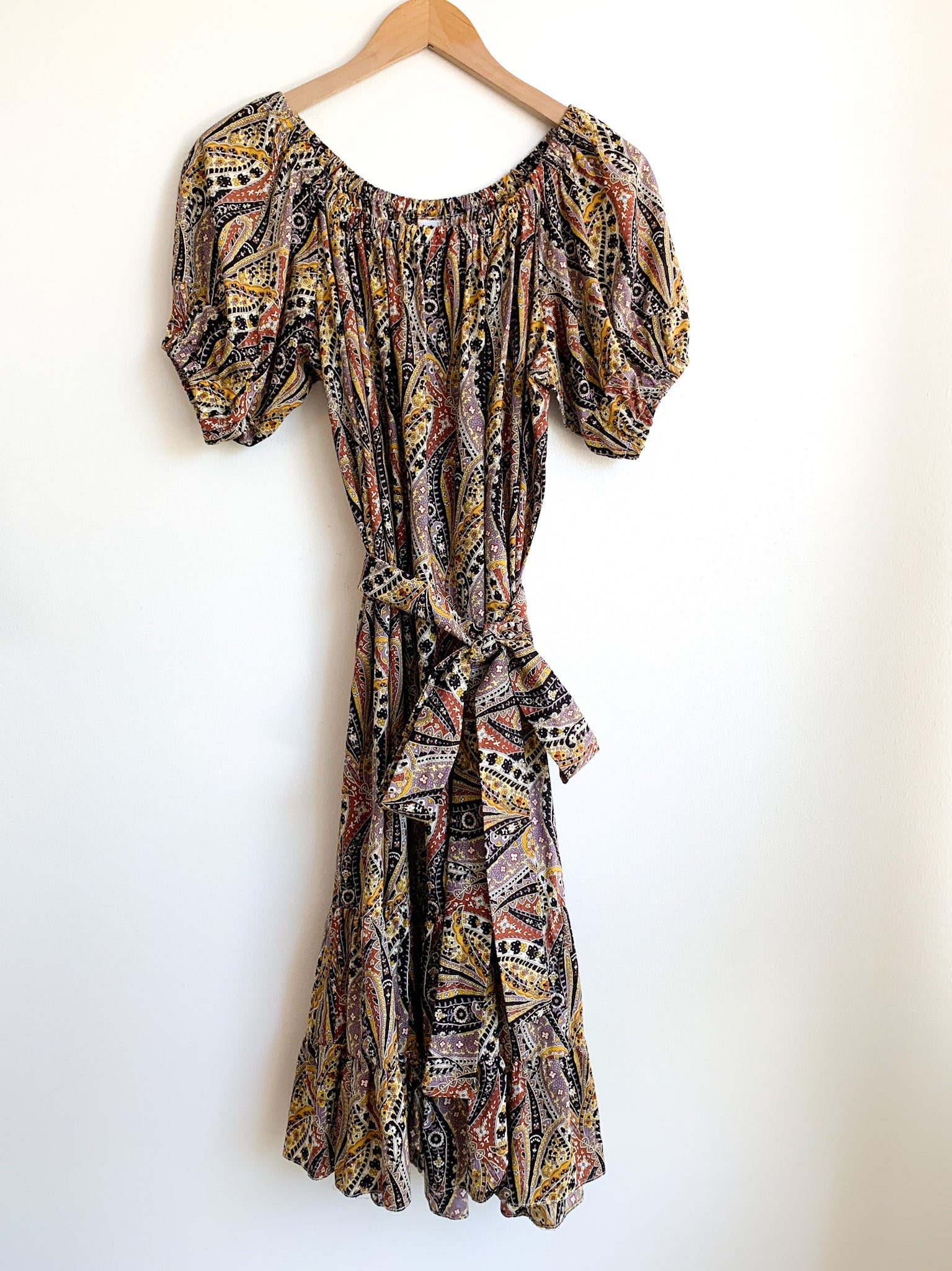 Lilac & Terracotta Paisley Dress