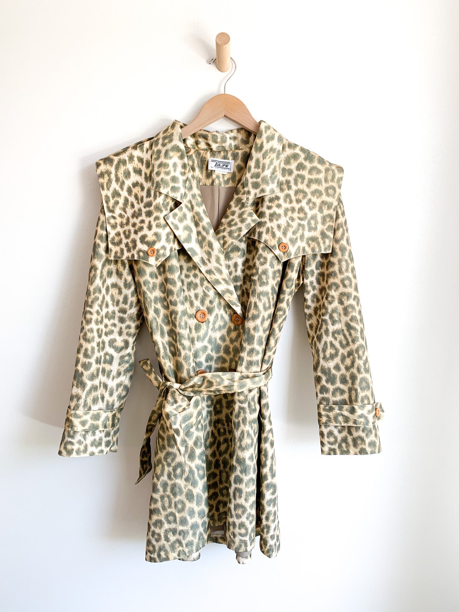 Leopard Print Trench