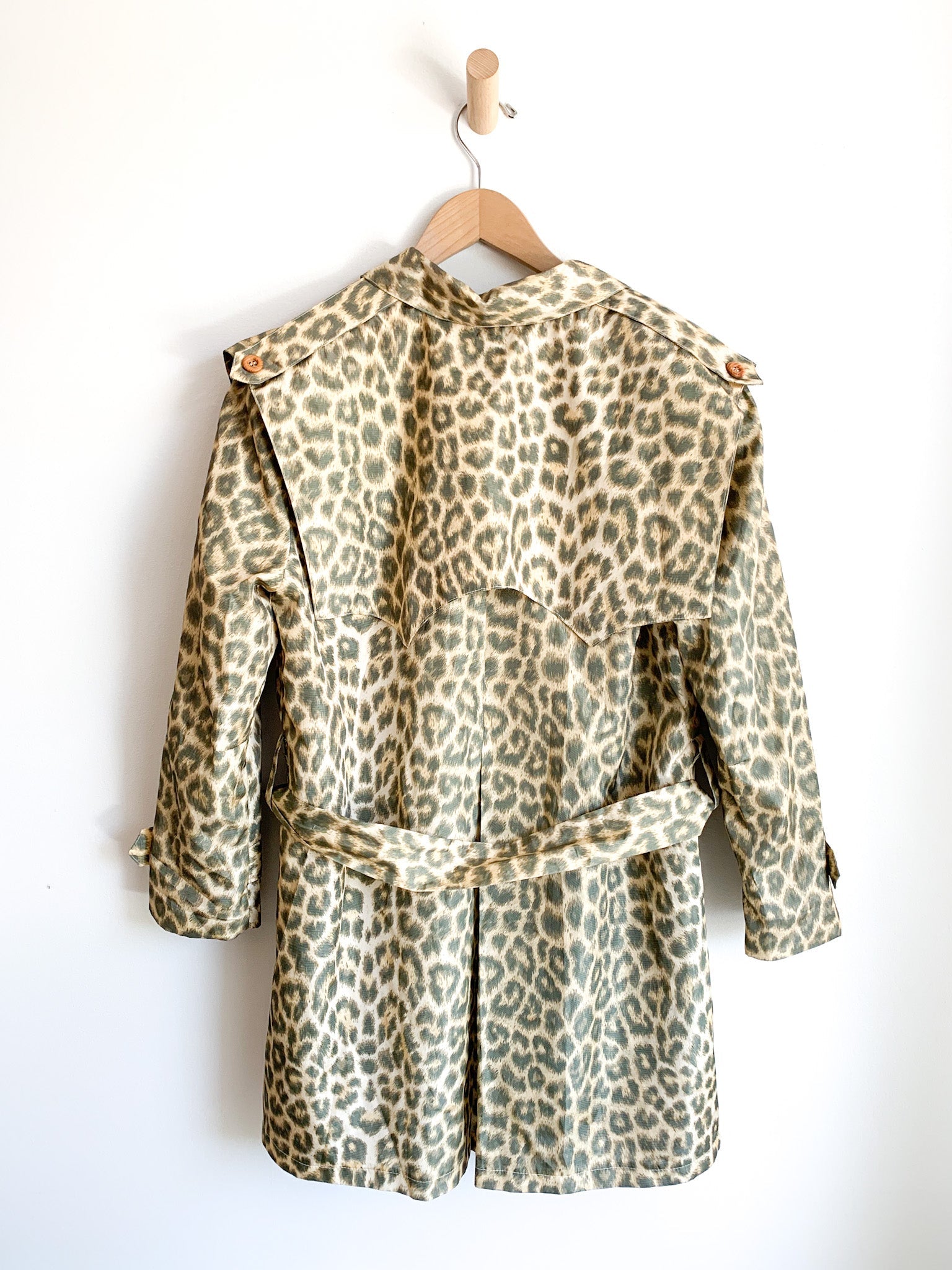 Leopard Print Trench