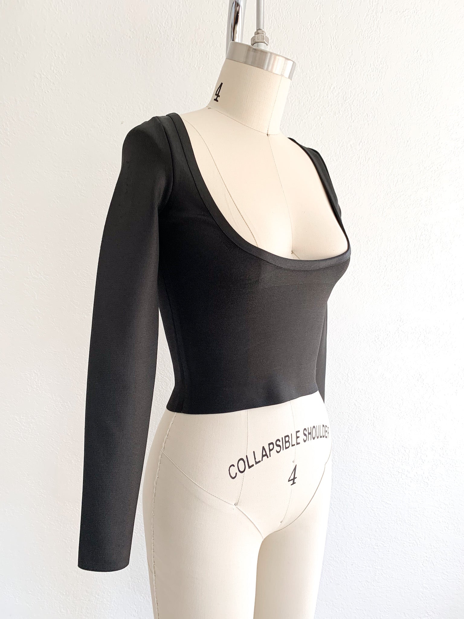 Alexander Wang Low Scoop Neck Cropped Top