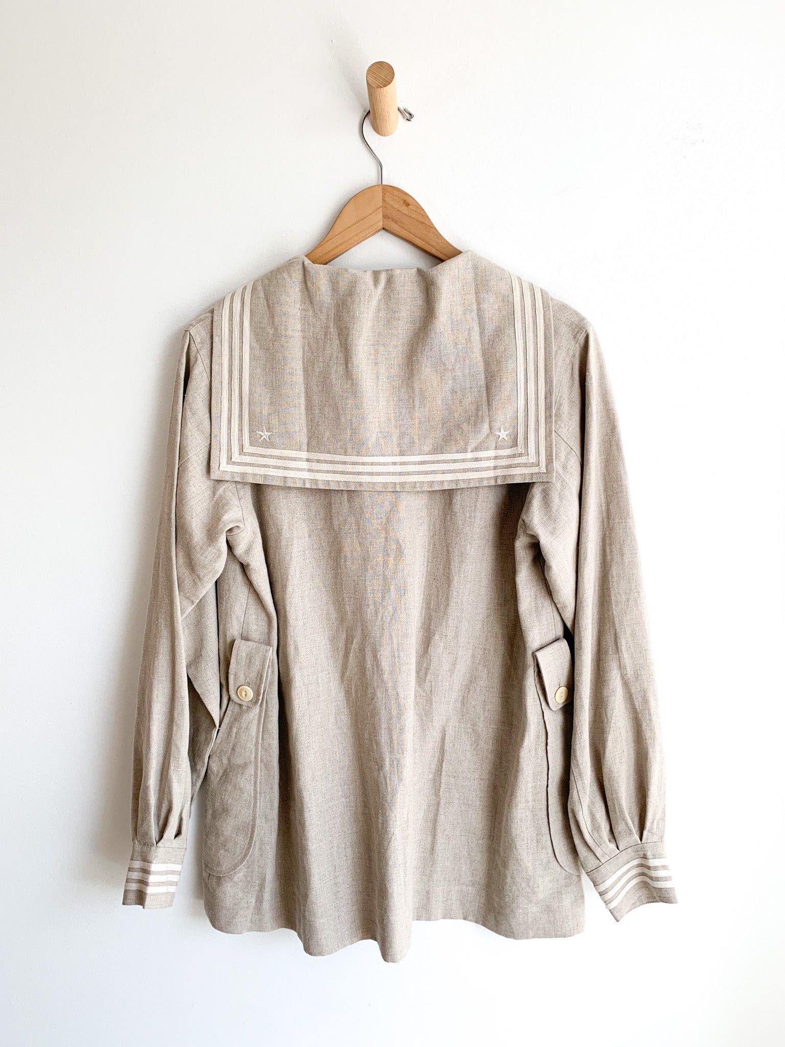 J Peterman Linen Sailor Tunic Top