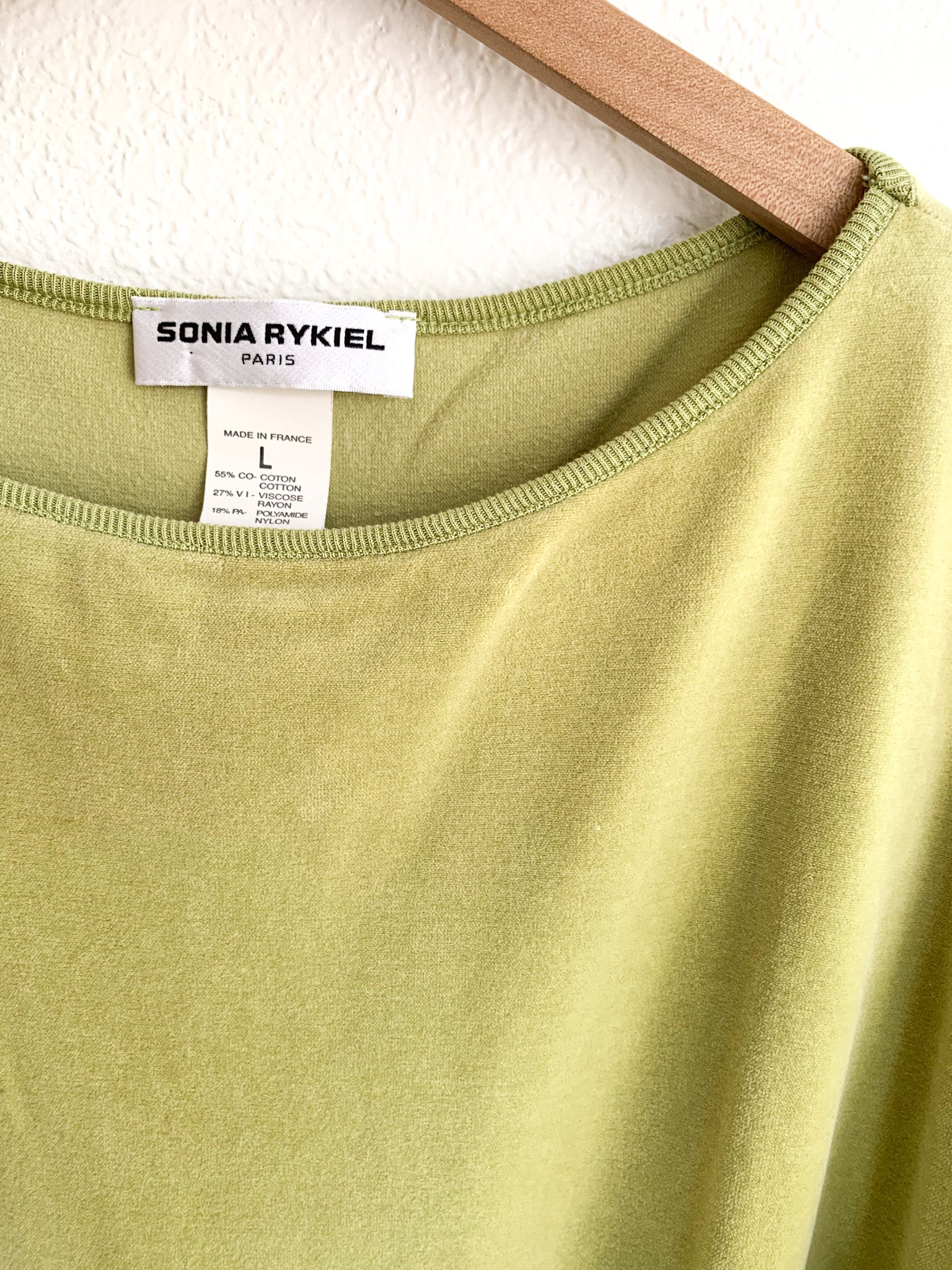 Sonia Rykiel Celery Green Velour Track Suit