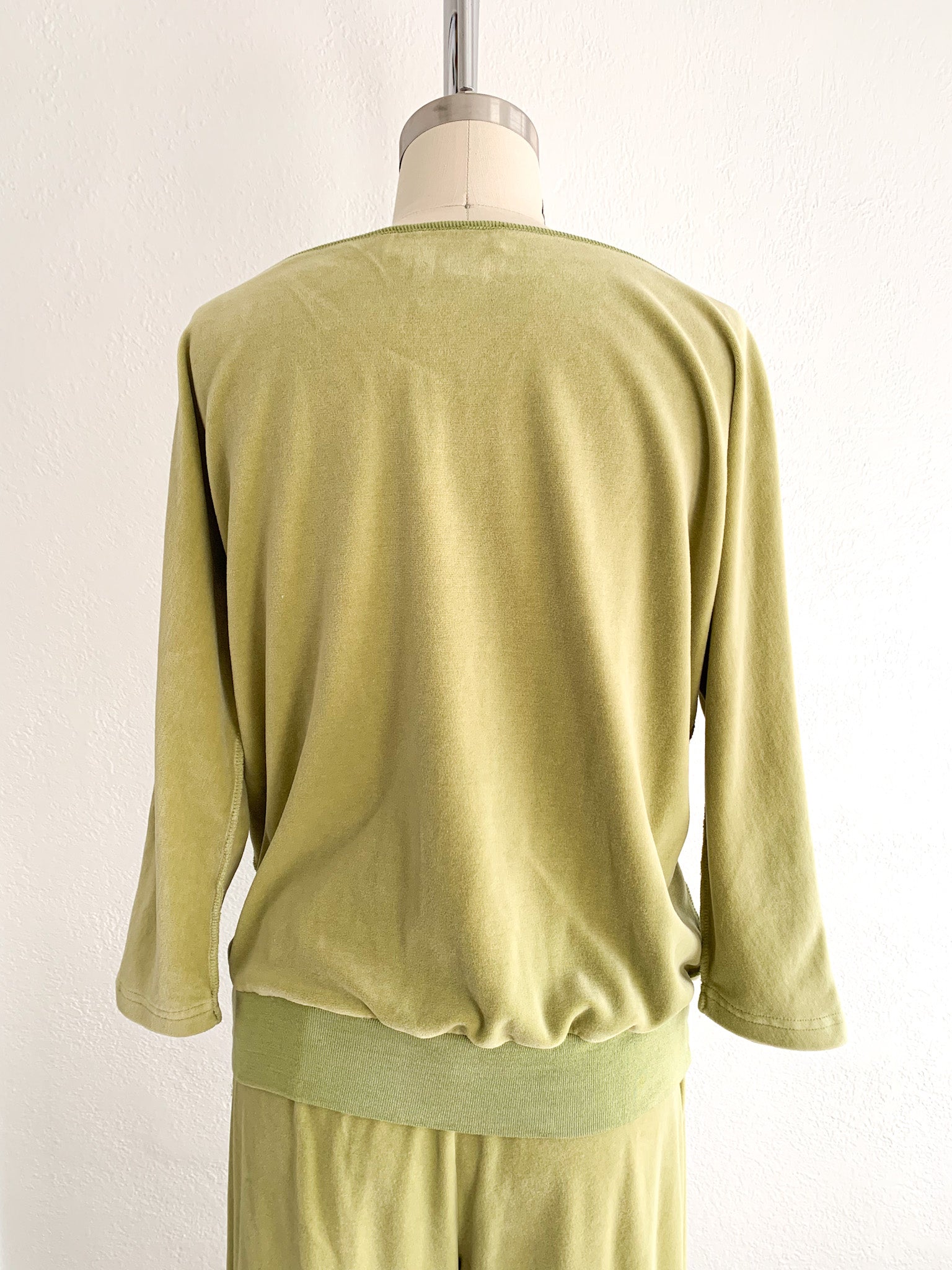 Sonia Rykiel Celery Green Velour Track Suit