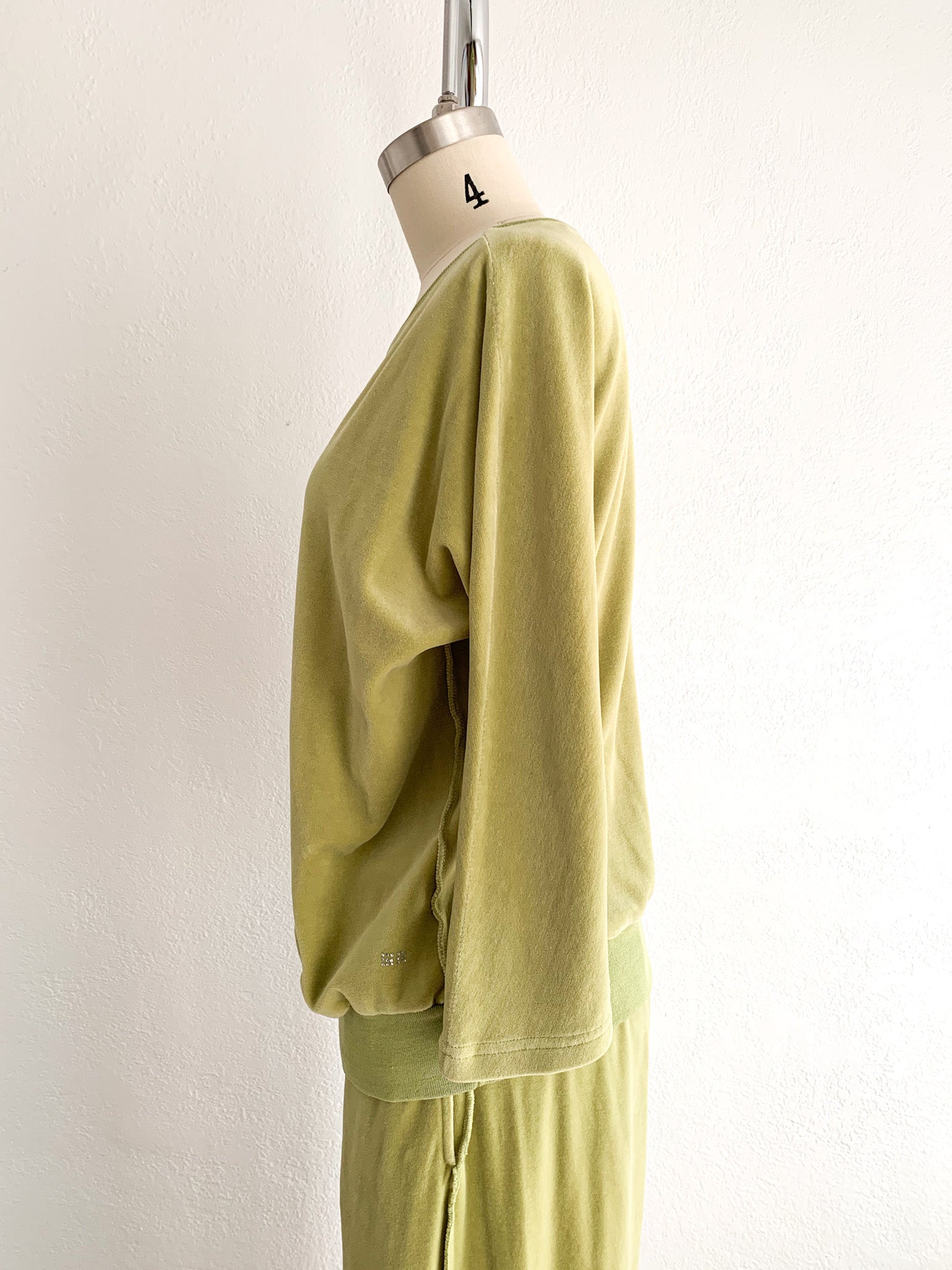 Sonia Rykiel Celery Green Velour Track Suit