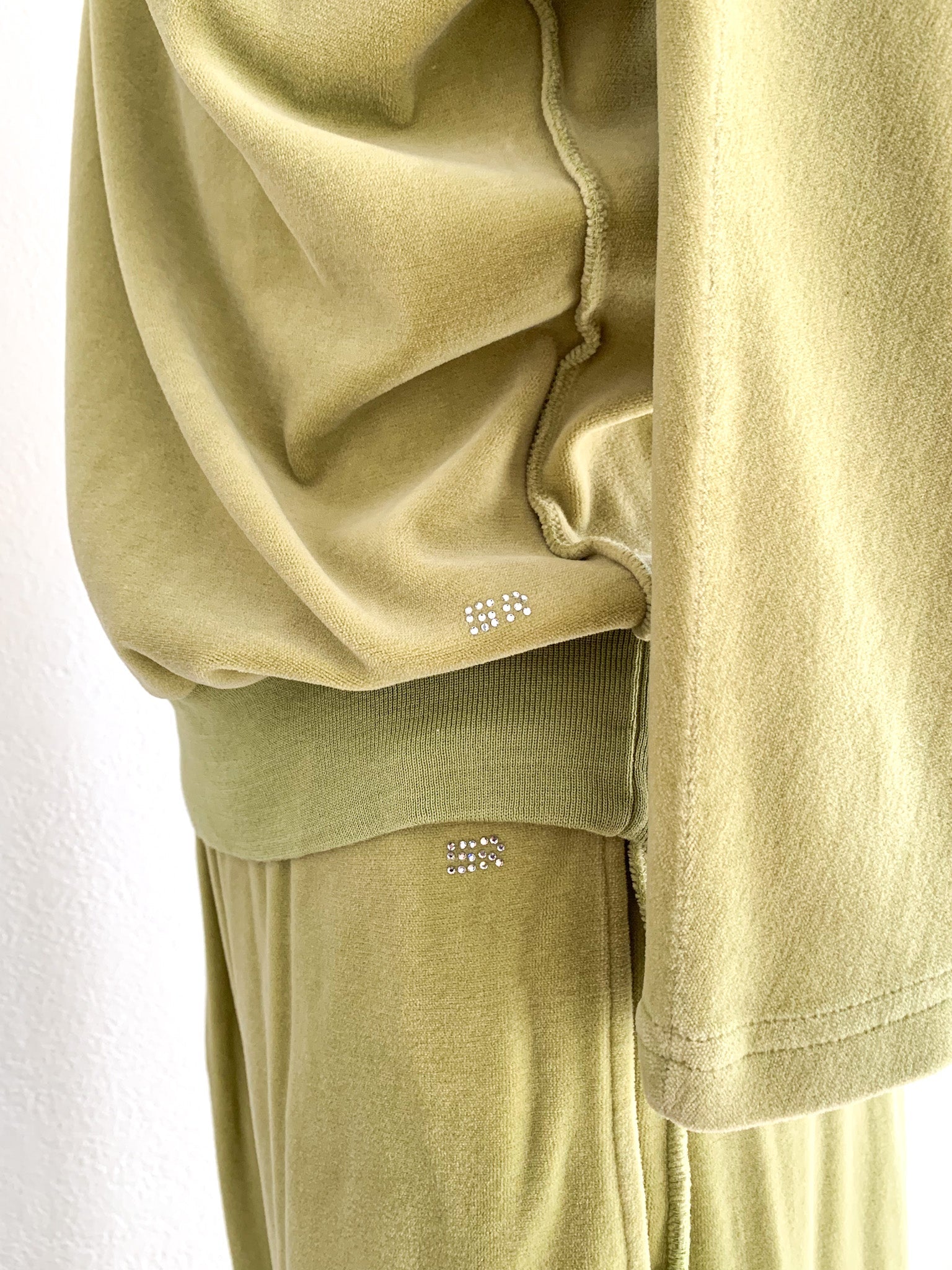 Sonia Rykiel Celery Green Velour Track Suit