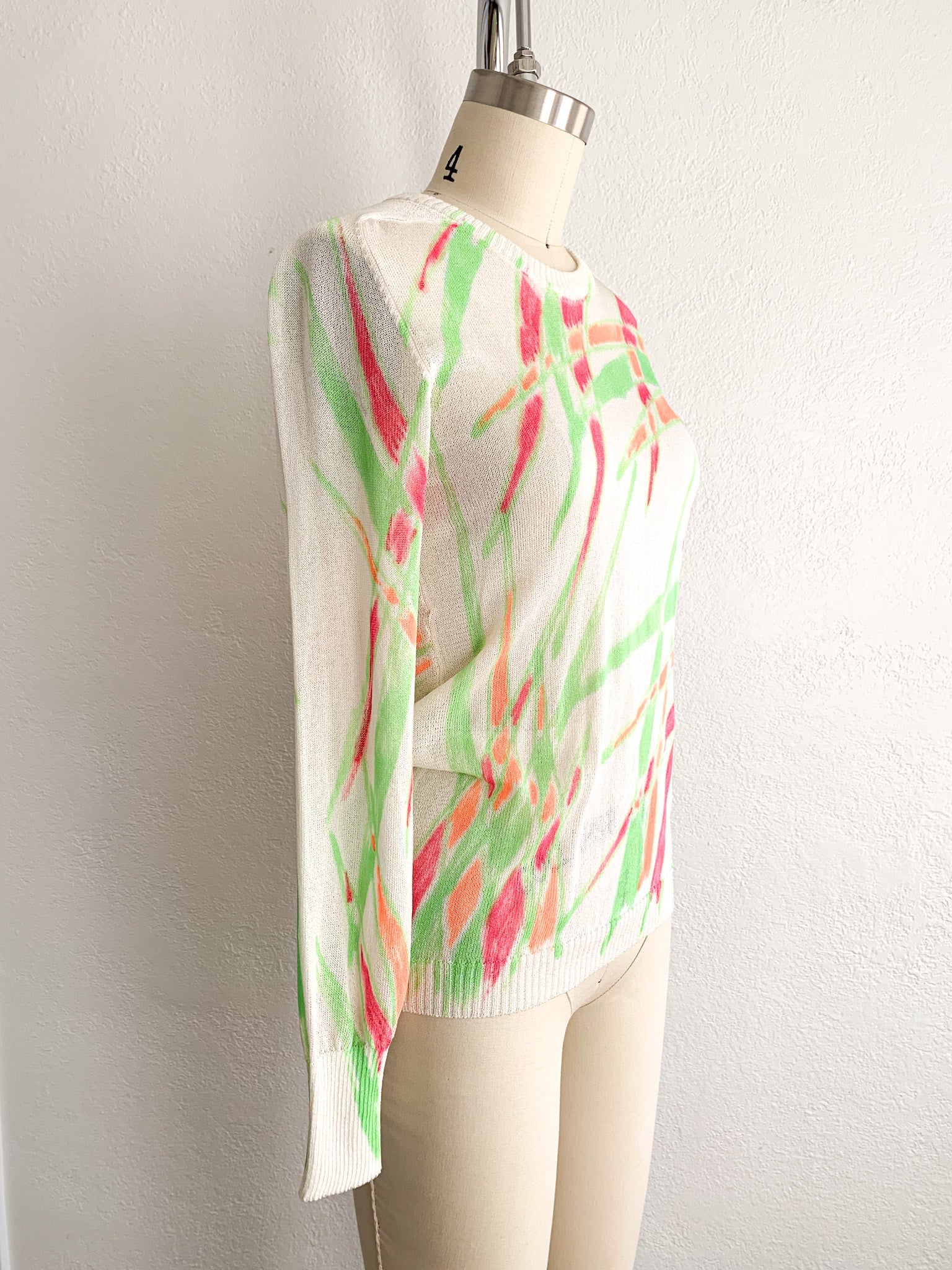 Hand Inked Neon “Palms” Top