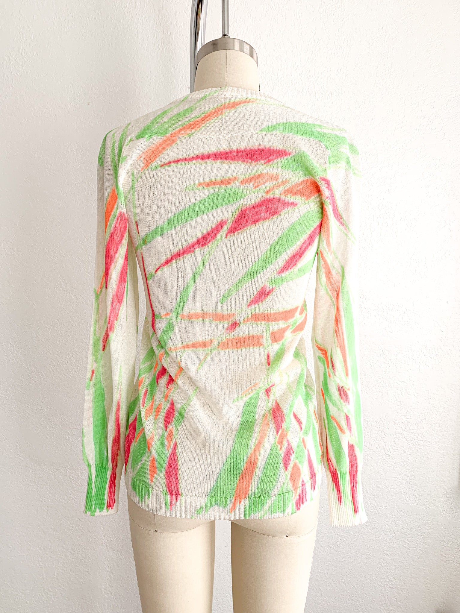 Hand Inked Neon “Palms” Top