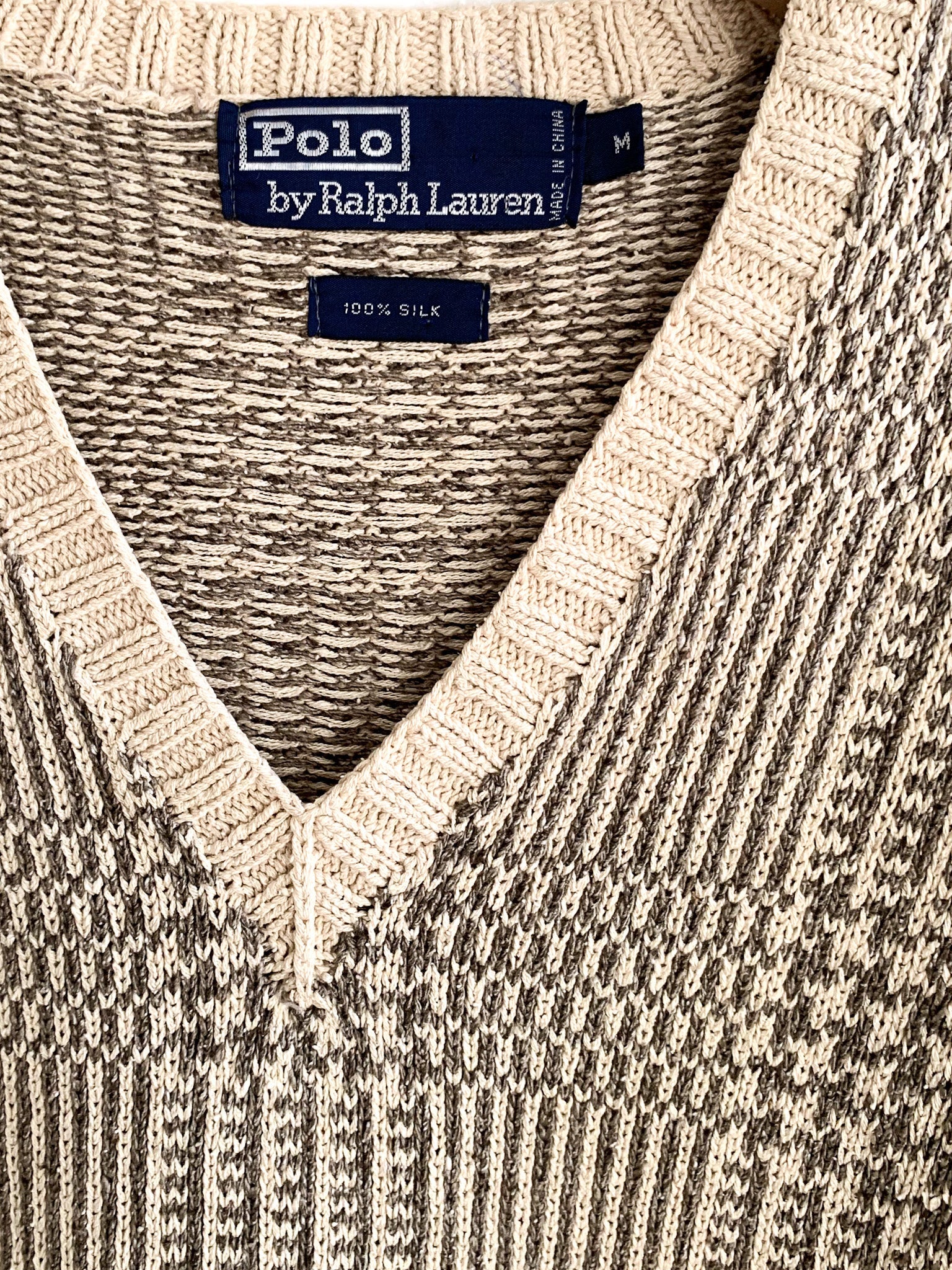 Ralph Lauren Polo Glen Plaid Silk Sweater