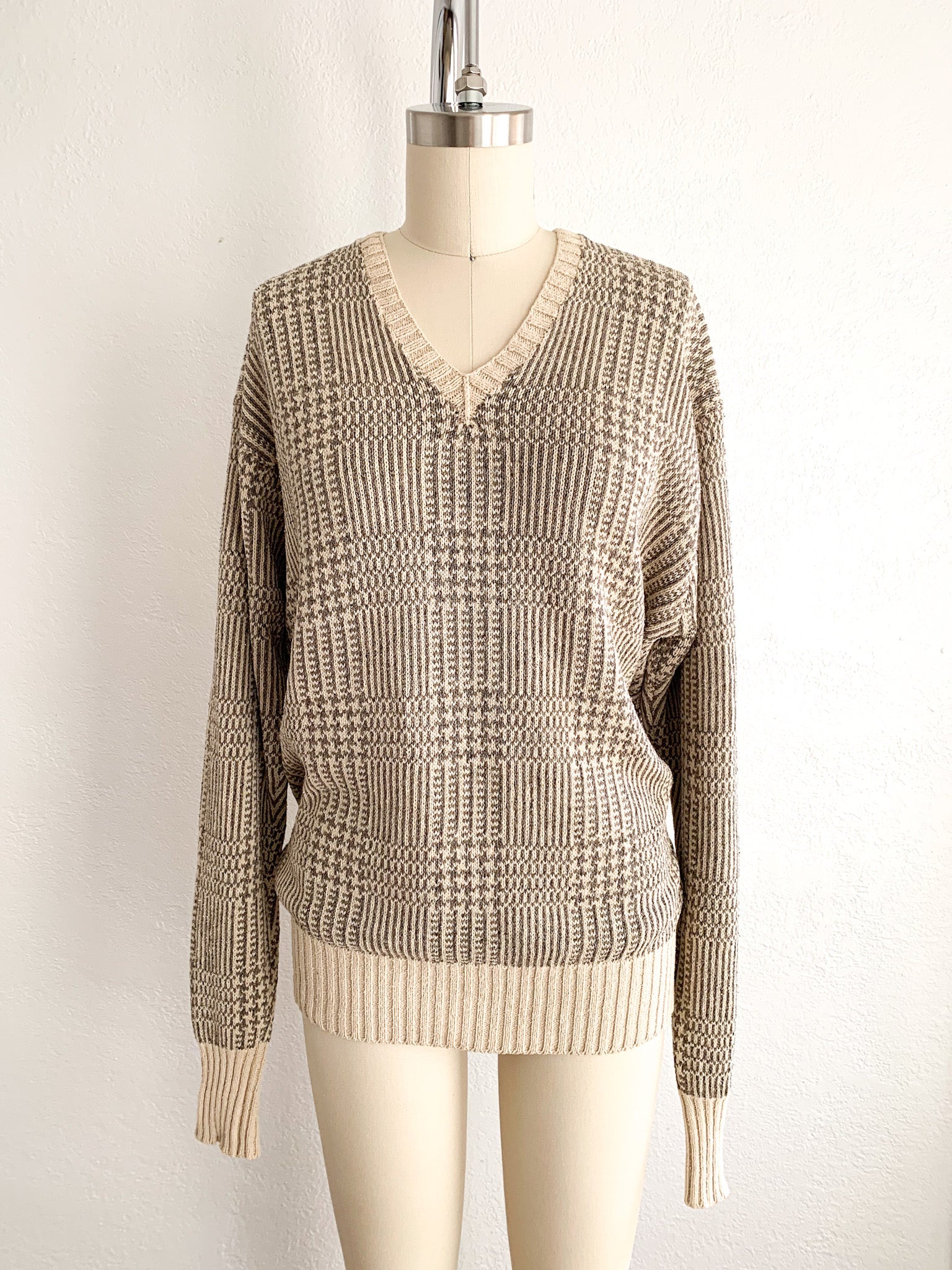 Ralph Lauren Polo Glen Plaid Silk Sweater