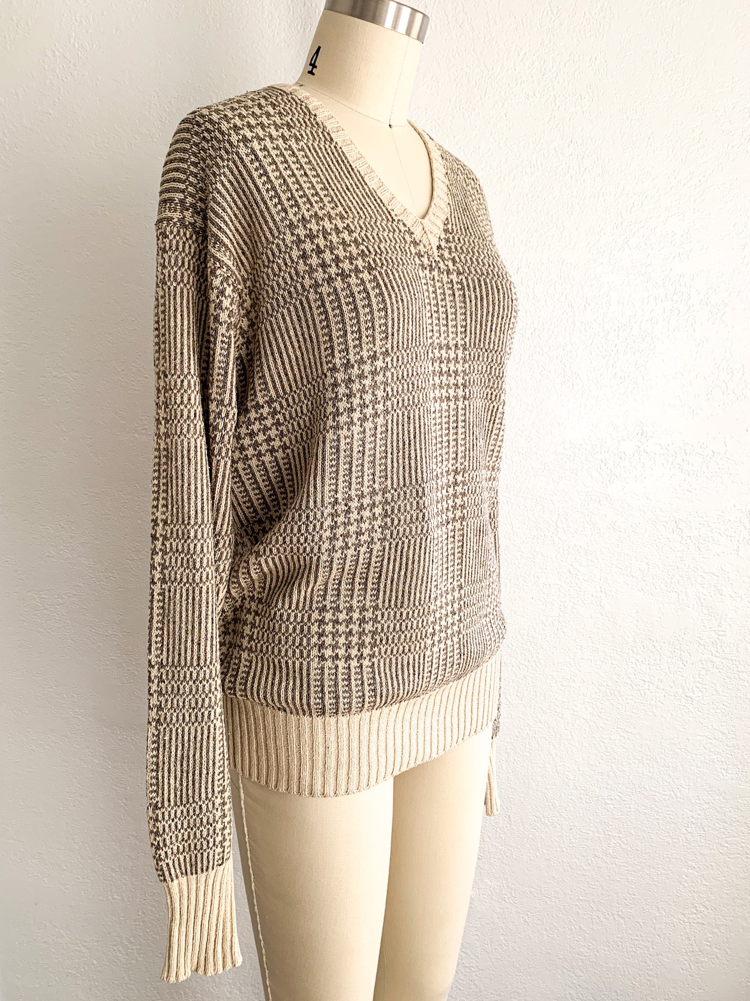 Ralph Lauren Polo Glen Plaid Silk Sweater